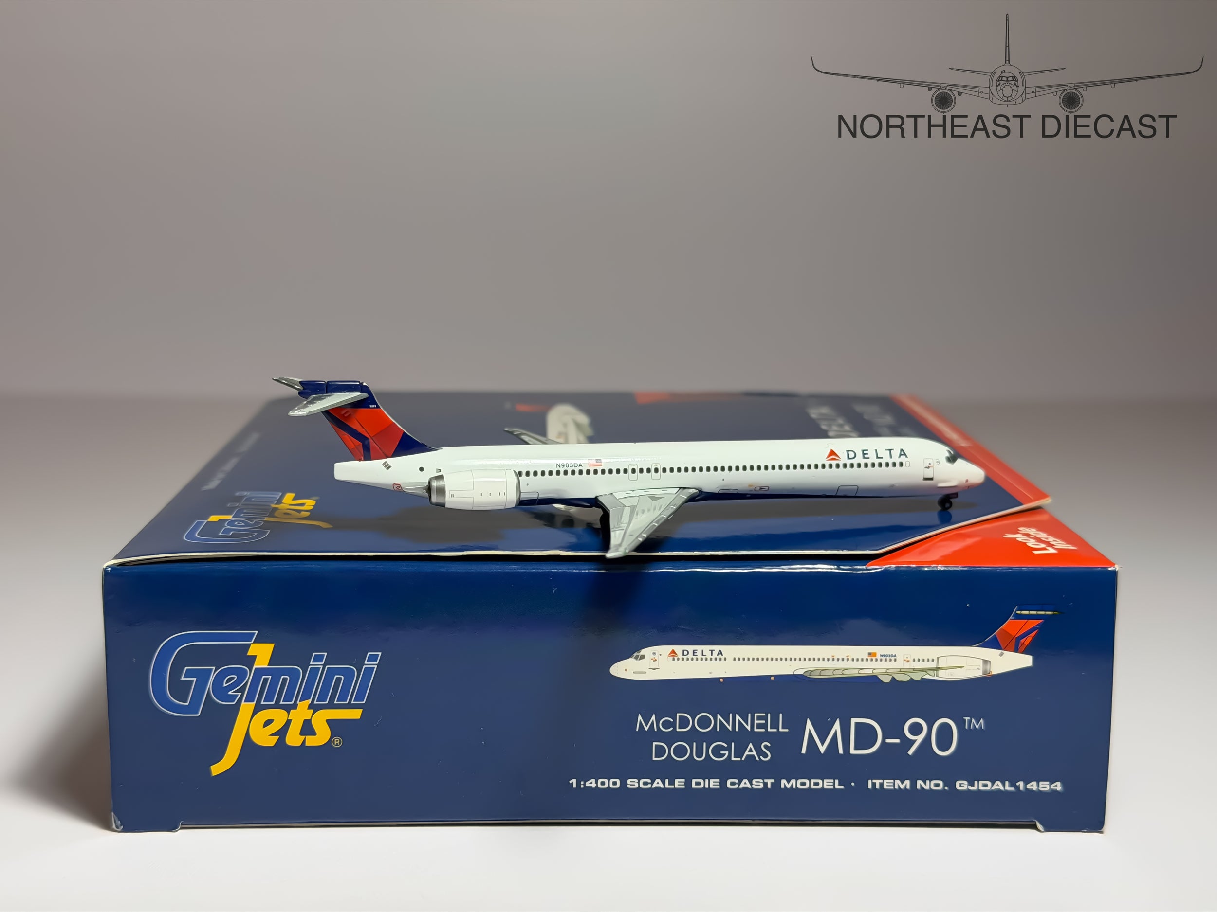 Delta Air Lines McDonnell Douglas MD-90 1:400 Gemini Jets N903DA (GJDAL1454)