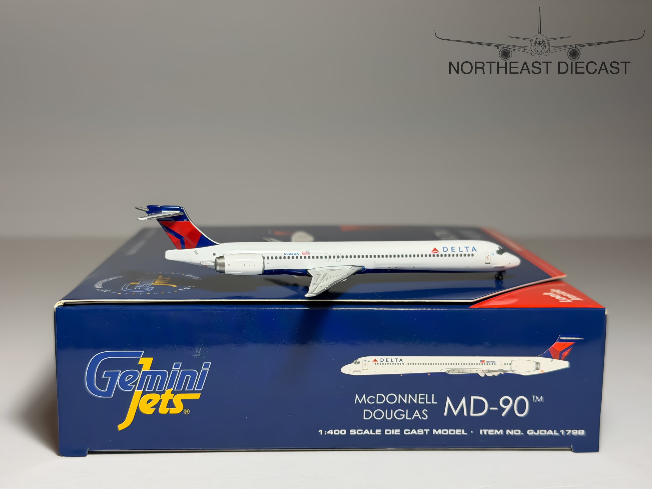 Delta Air Lines McDonnell Douglas MD-90 1:400 Gemini Jets N904DA (GJDAL1798)