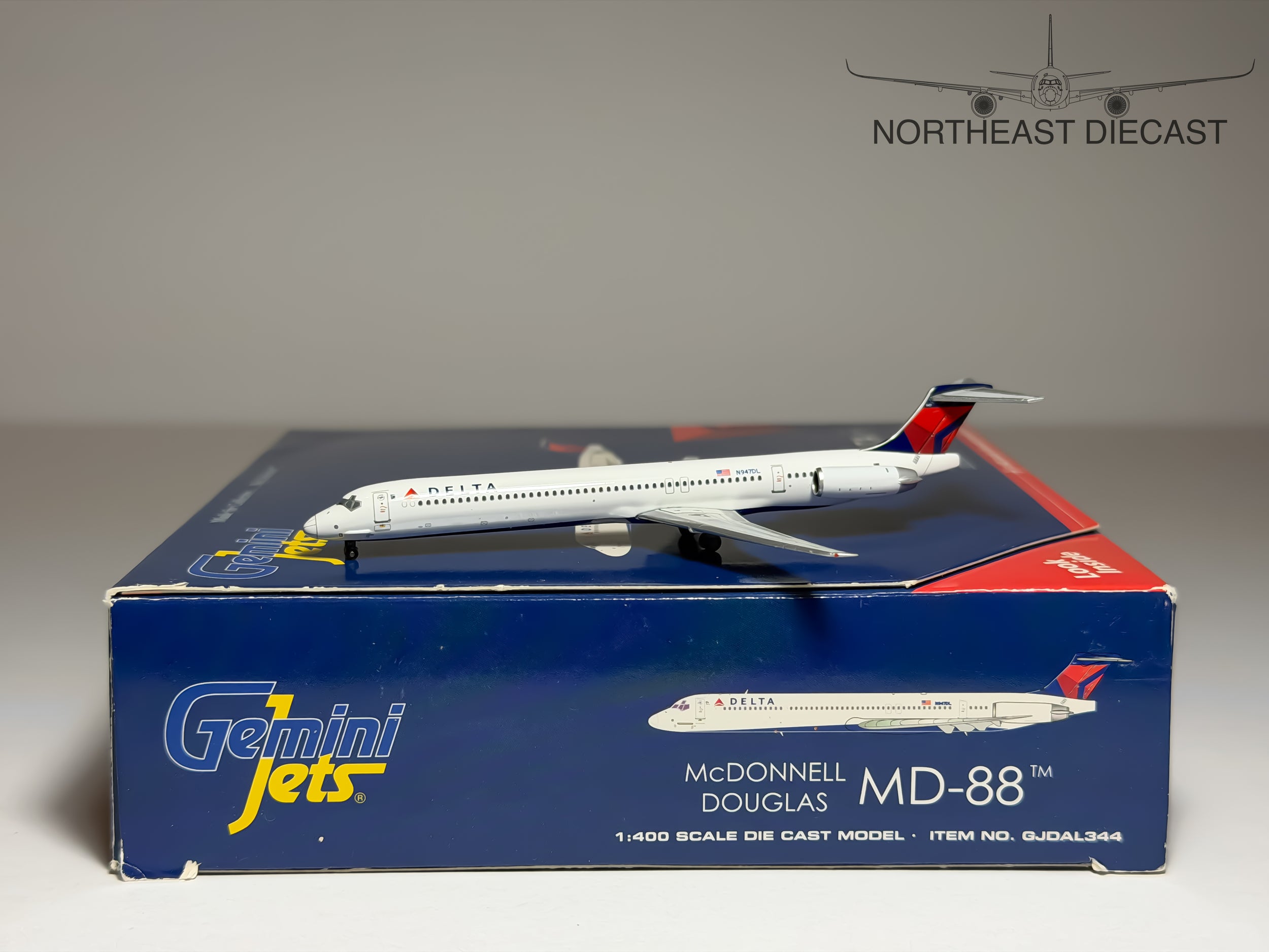 Delta Air Lines McDonnell Douglas MD-88 1:400 Gemini Jets N947DL (GJDAL344)