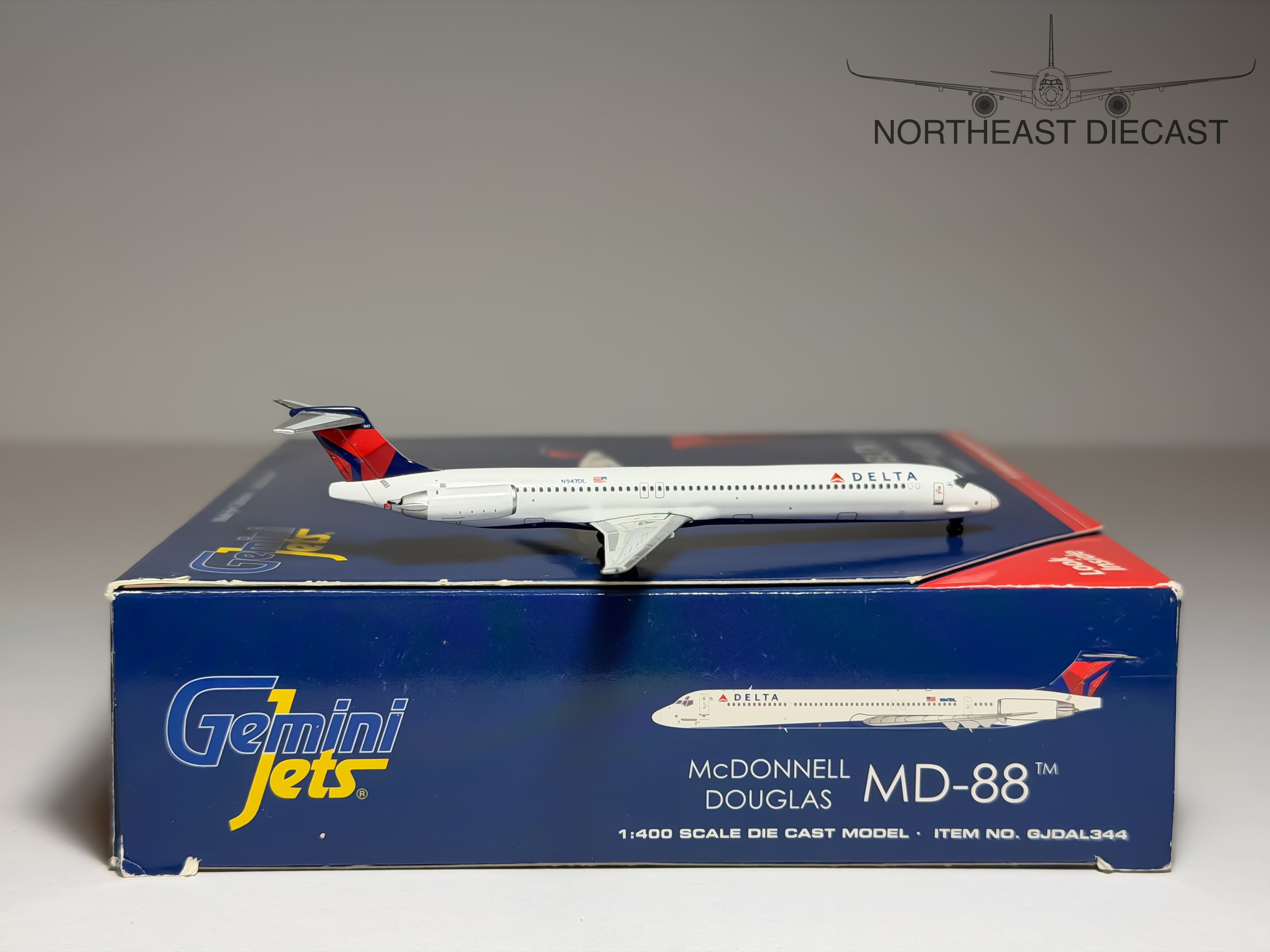 Delta Air Lines McDonnell Douglas MD-88 1:400 Gemini Jets N947DL (GJDAL344)