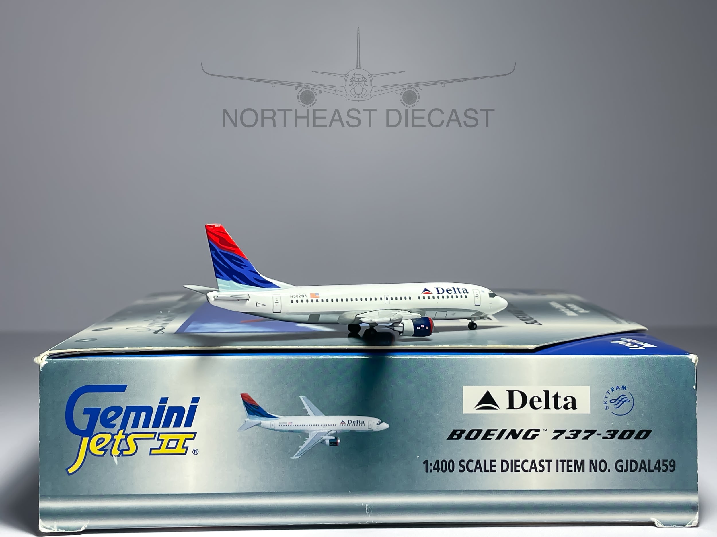 Delta Air Lines Boeing 737-300 1:400 Gemini Jets N302WA (GJDAL459)