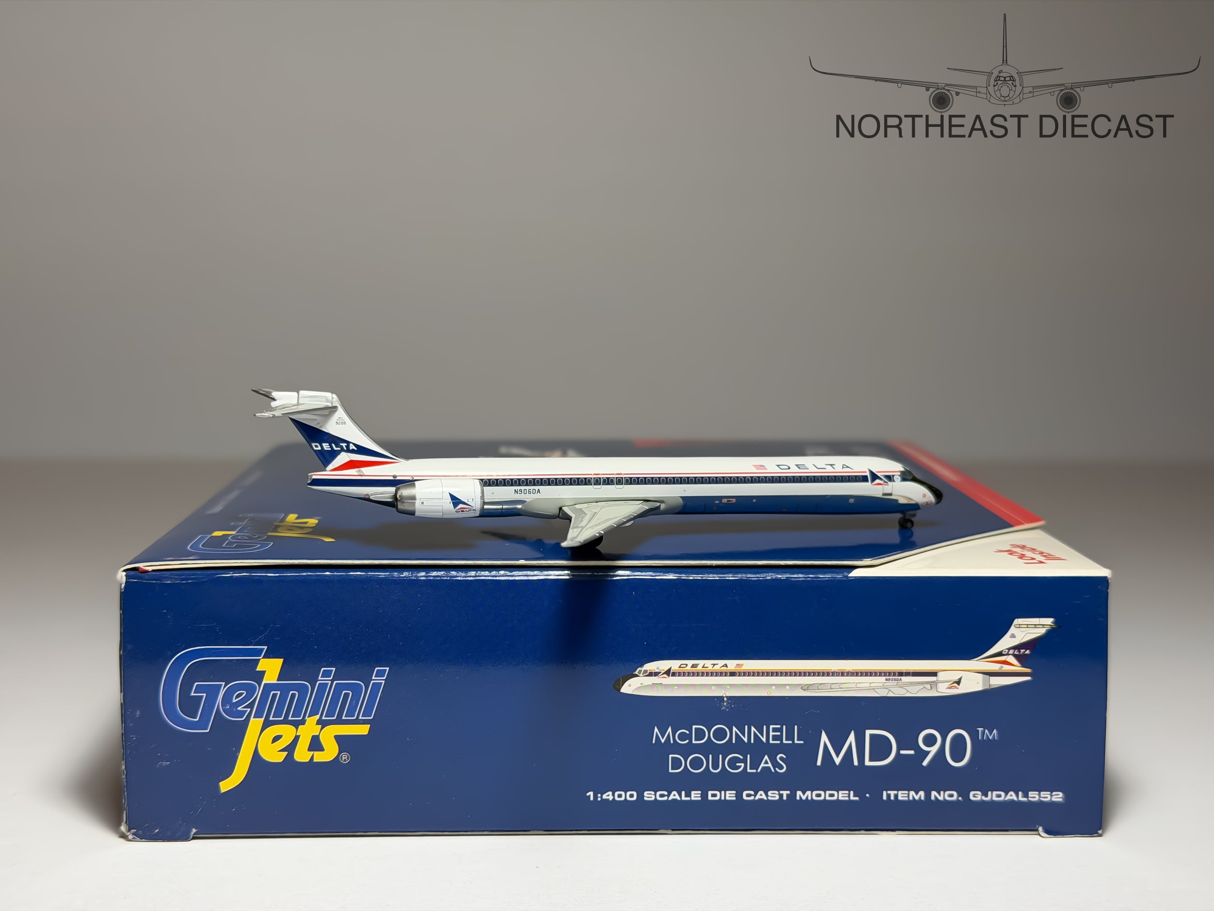 Delta Air Lines McDonnell Douglas MD-90 1:400 Gemini Jets N906DA (GJDAL552)