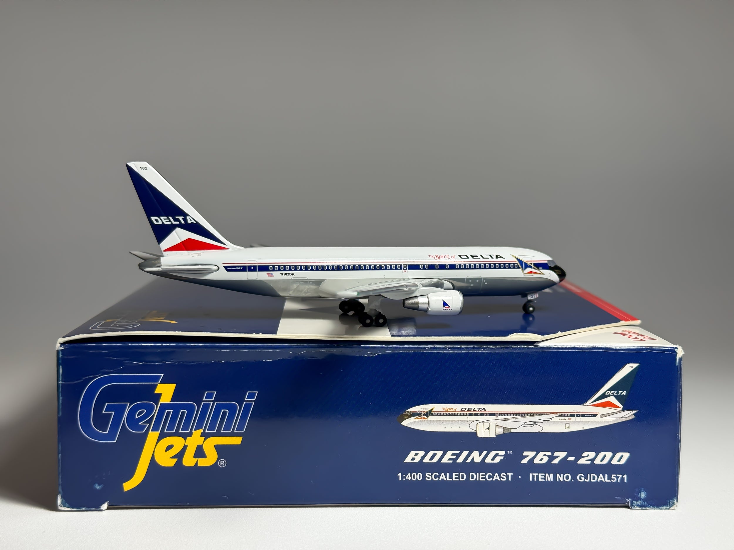 Delta Air Lines Boeing 767-200 1:400 Gemini Jets N102DA (GJDAL571)