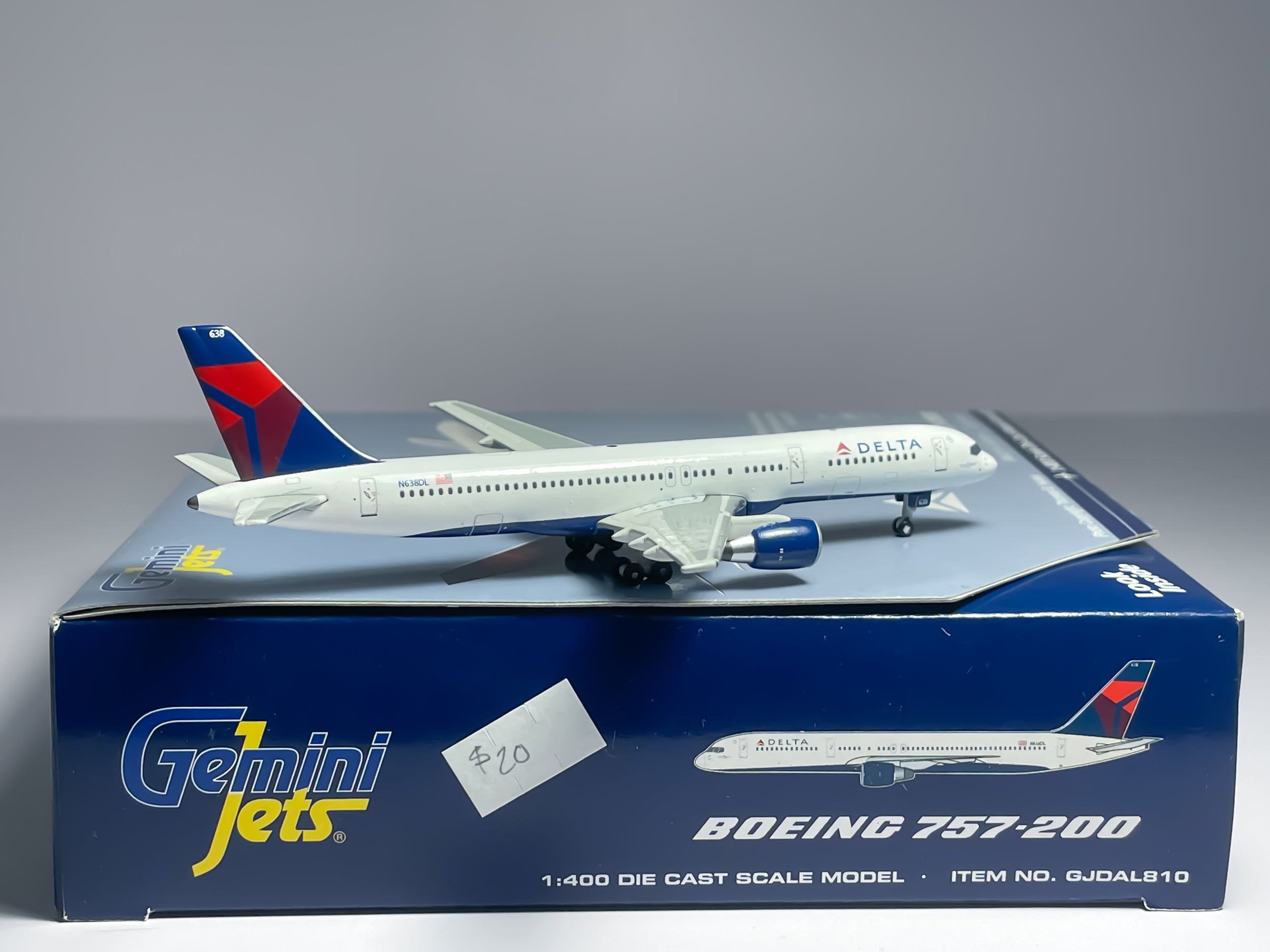 Delta Air Lines Boeing 757-200 1:400 Gemini Jets N638DL (GJDAL810)