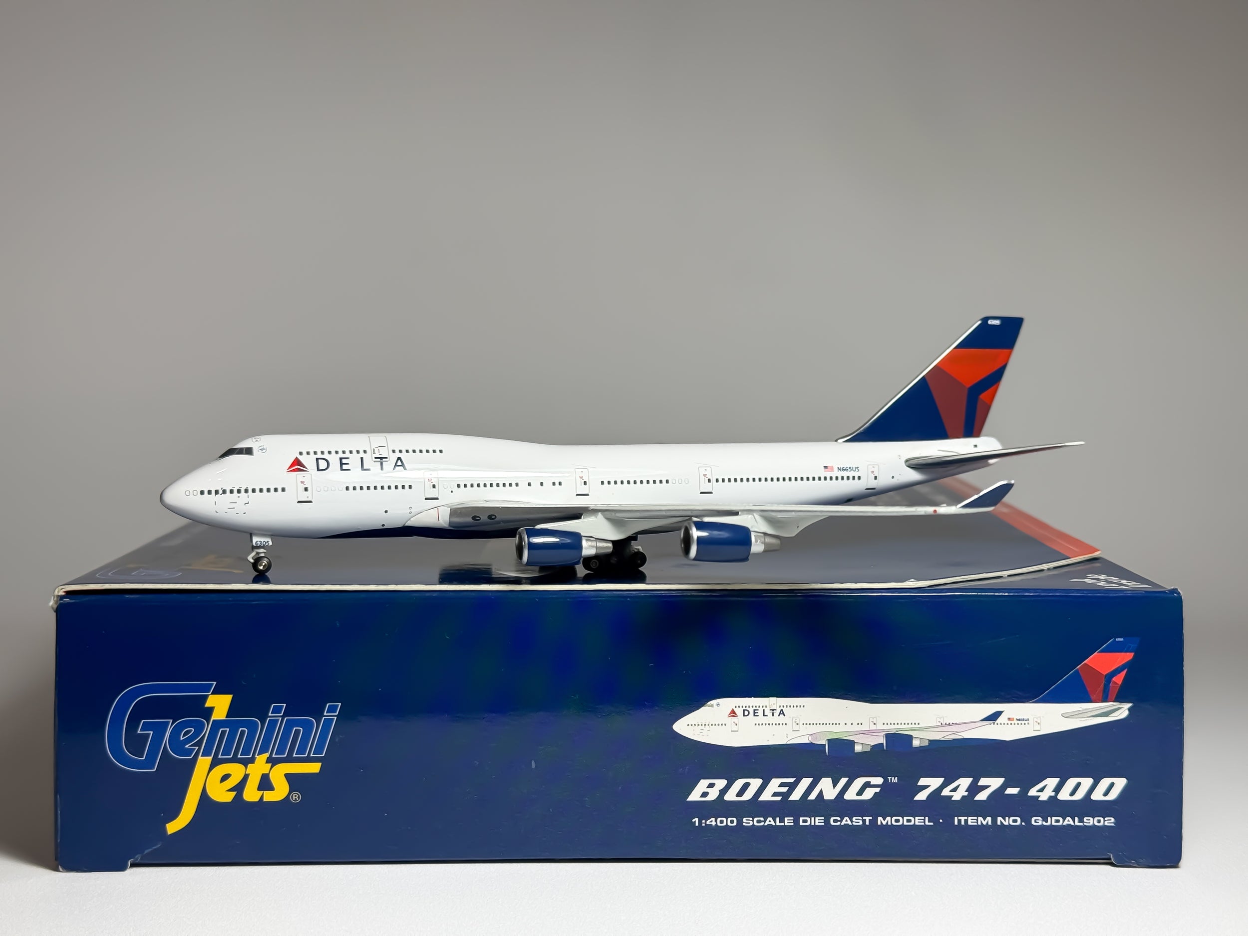 Delta Air Lines Boeing 747-400 1:400 Gemini Jets N665US (GJDAL902)