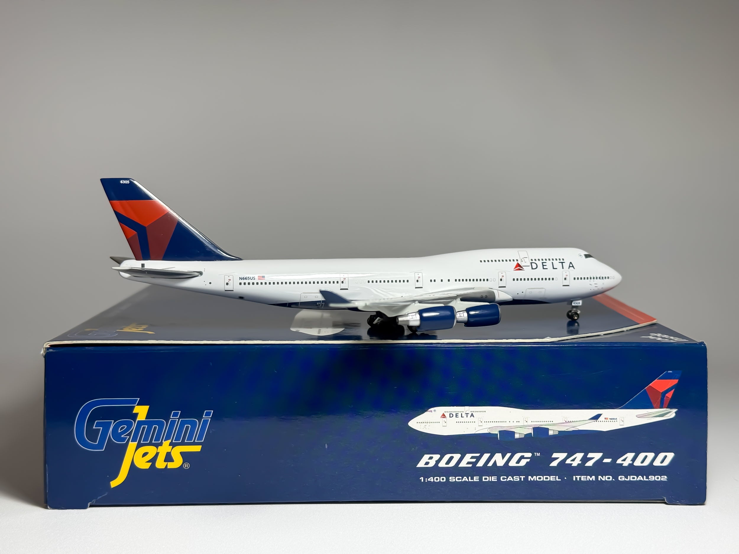 Delta Air Lines Boeing 747-400 1:400 Gemini Jets N665US (GJDAL902)
