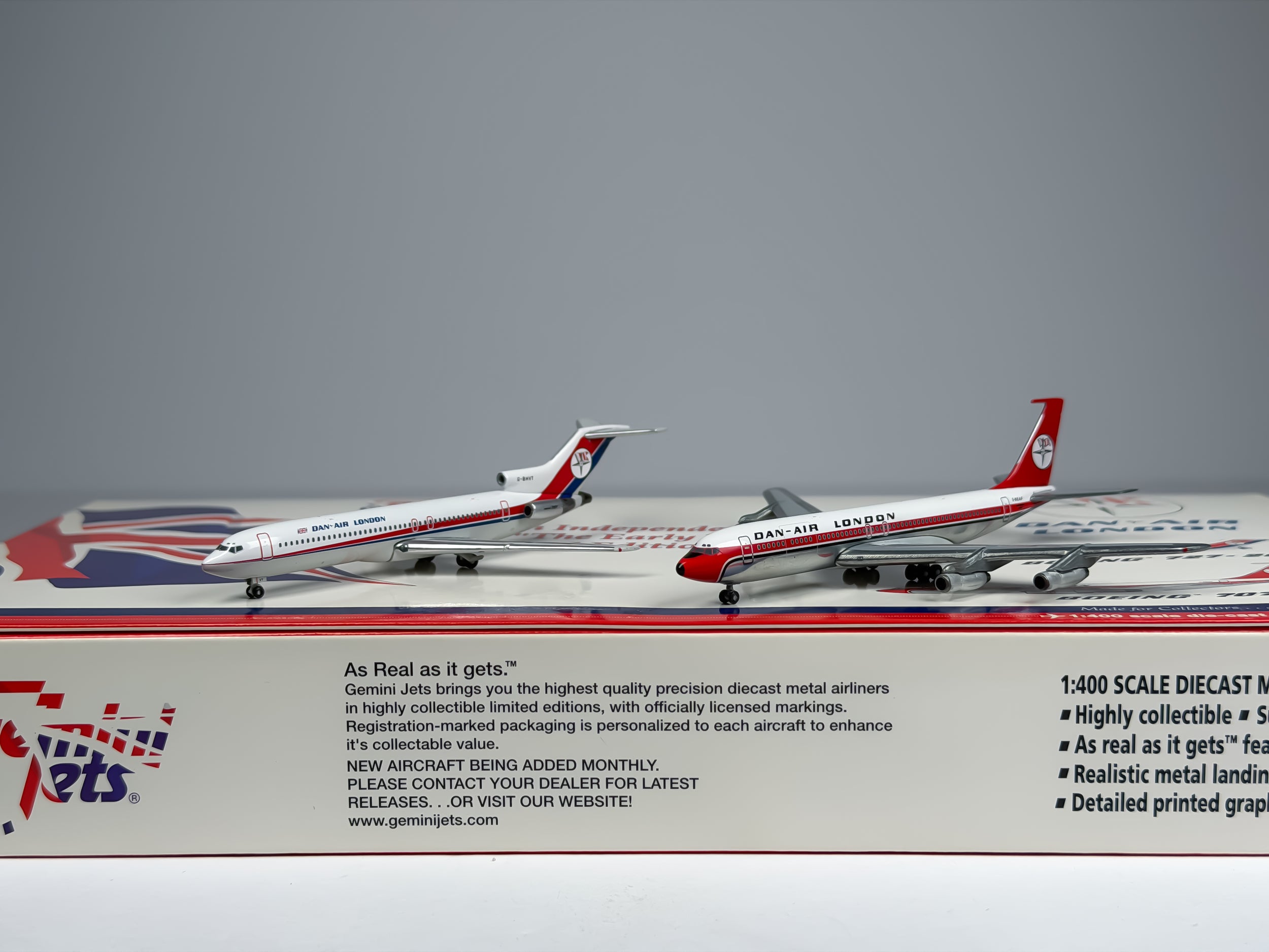 Dan-Air London Boeing 727-200 & 707-300 1:400 Gemini Jets G-BHVT & G-BEAF (GJDAN615)