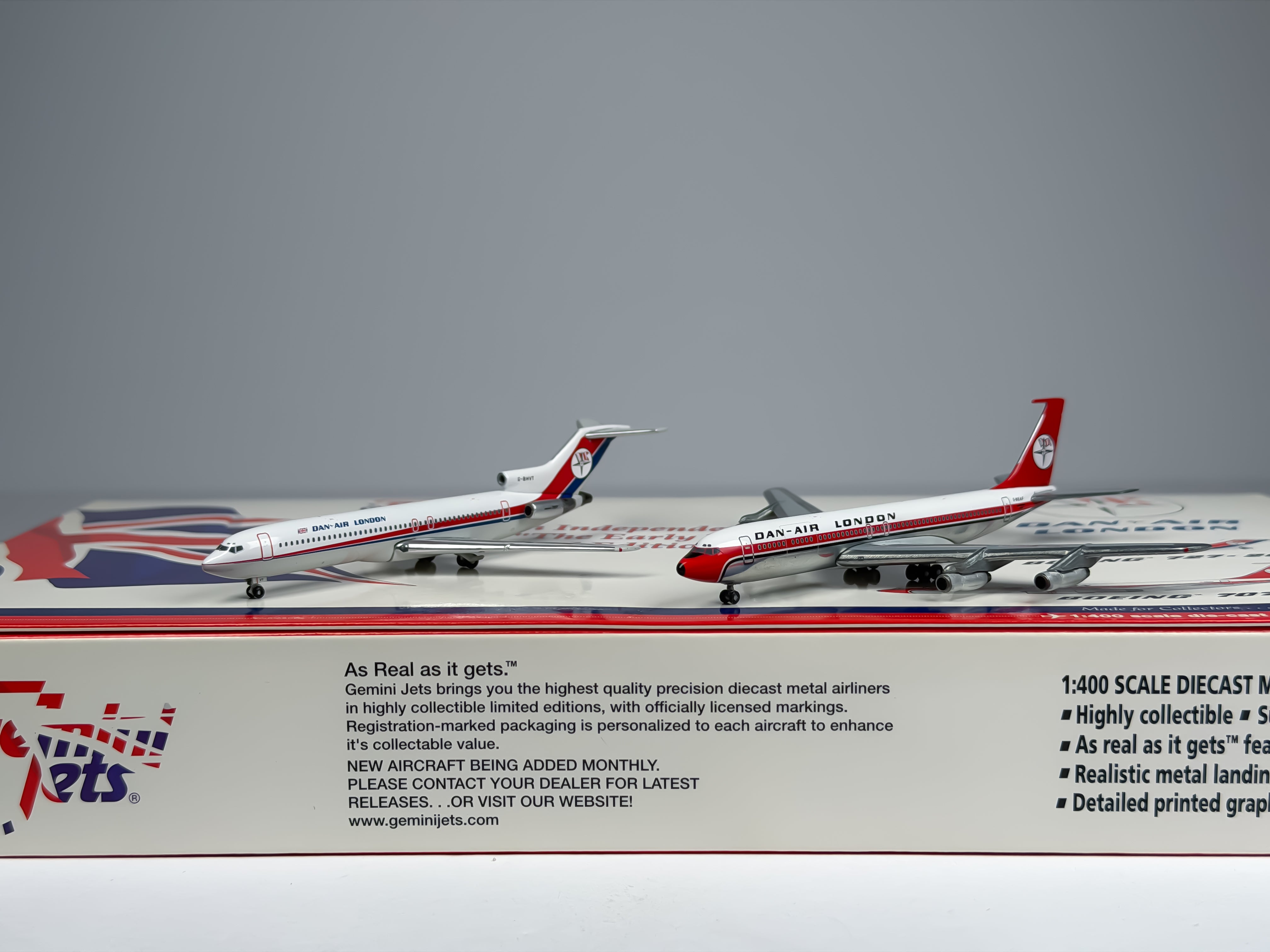 Dan-Air London Boeing 727-200 & 707-300 1:400 Gemini Jets G-BHVT & G-BEAF (GJDAN615)