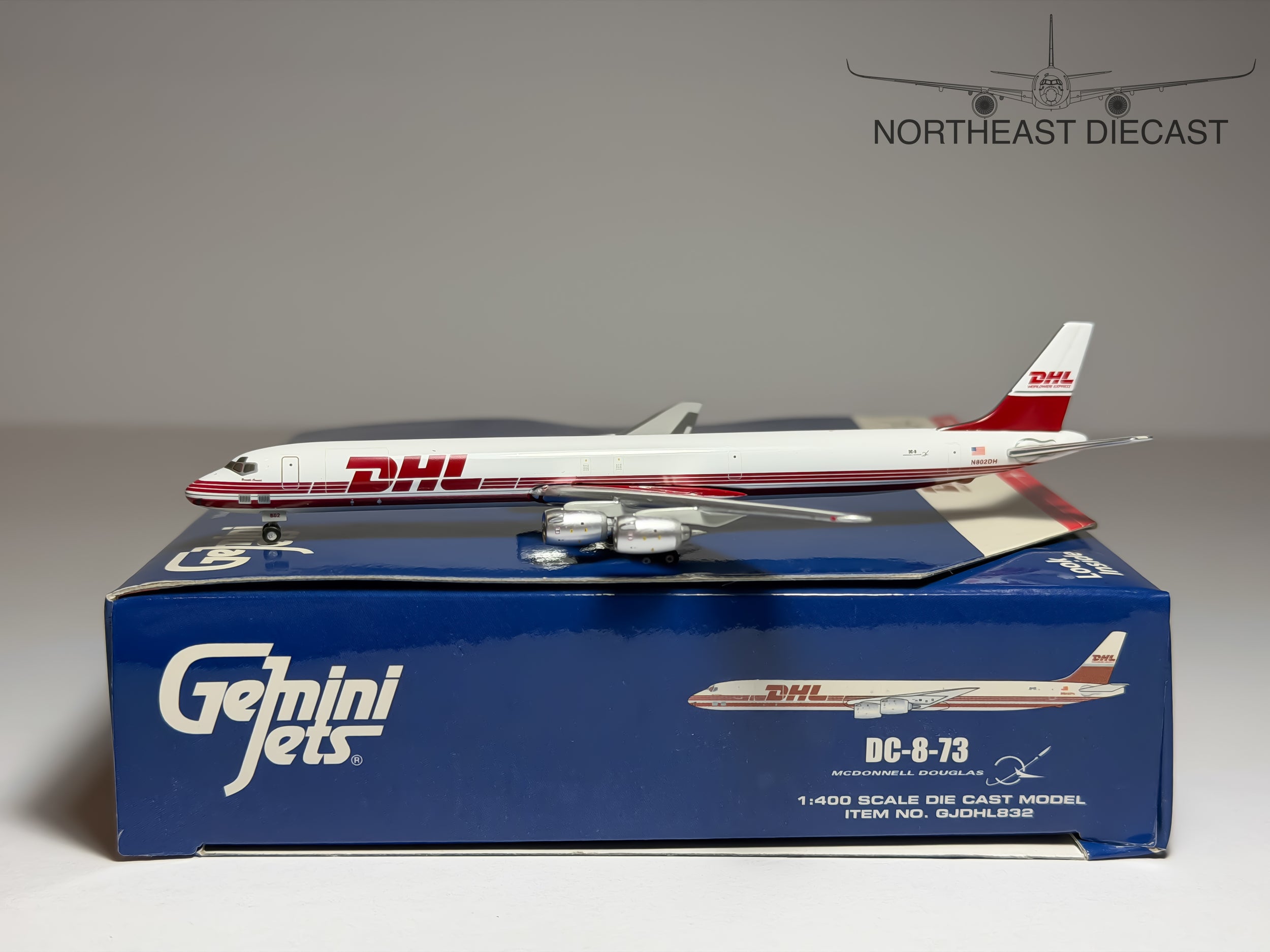 DHL Douglas DC-8-73 1:400 Gemini Jets N802DH (GJDHL832)