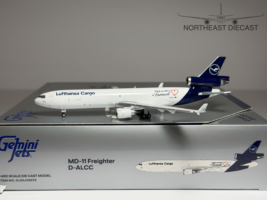 Lufthansa Cargo McDonnell Douglas MD-11F 1:400 Gemini Jets D-ALCC (GJDLH2072)