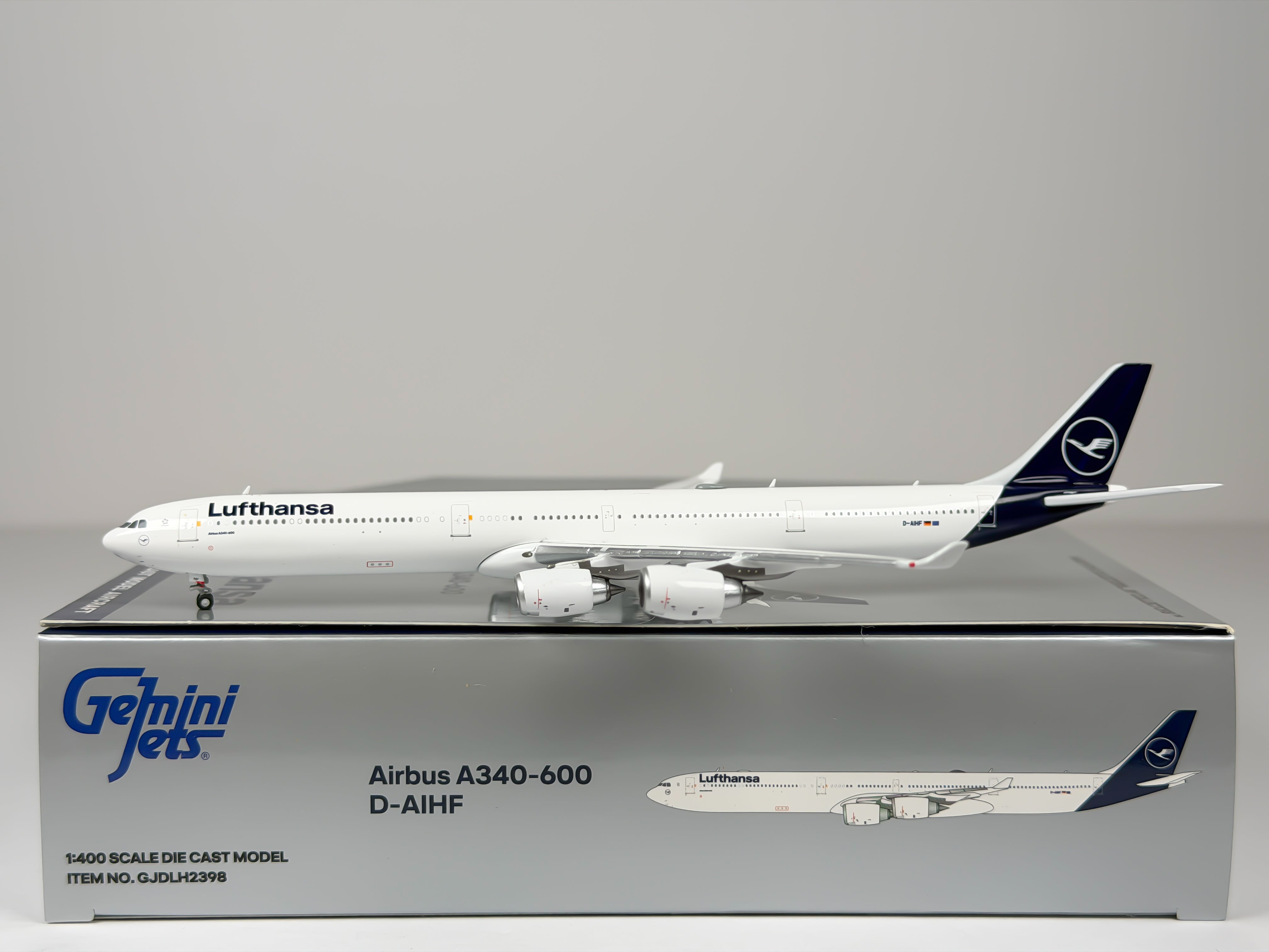 Lufthansa Airbus A340-600 1:400 Diecast Aircraft - Gemini Jets