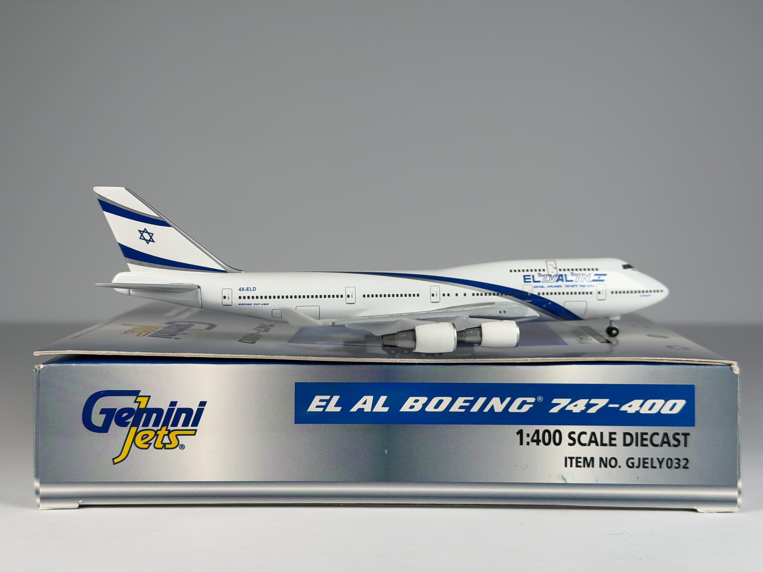 El Al Israel Airlines Boeing 747-400 1:400 Gemini Jets 4X-ELD (GJELY032)