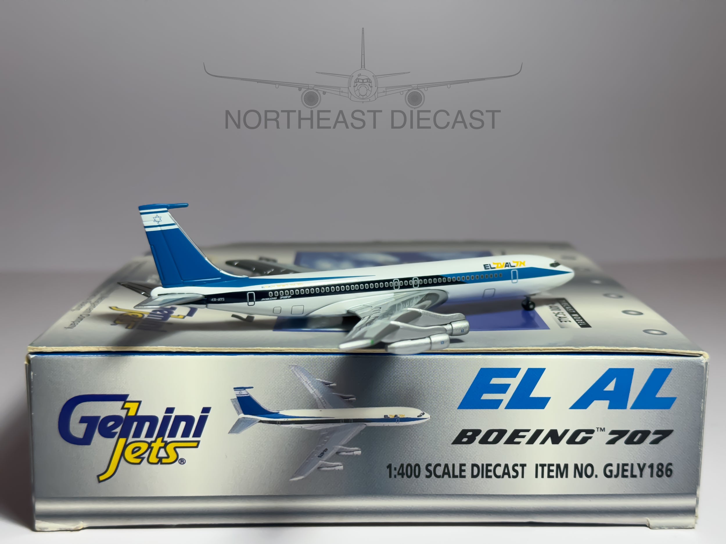 El Al Israel Airlines Boeing 707-300 1:400 Gemini Jets 4X-ATS (GJELY186)