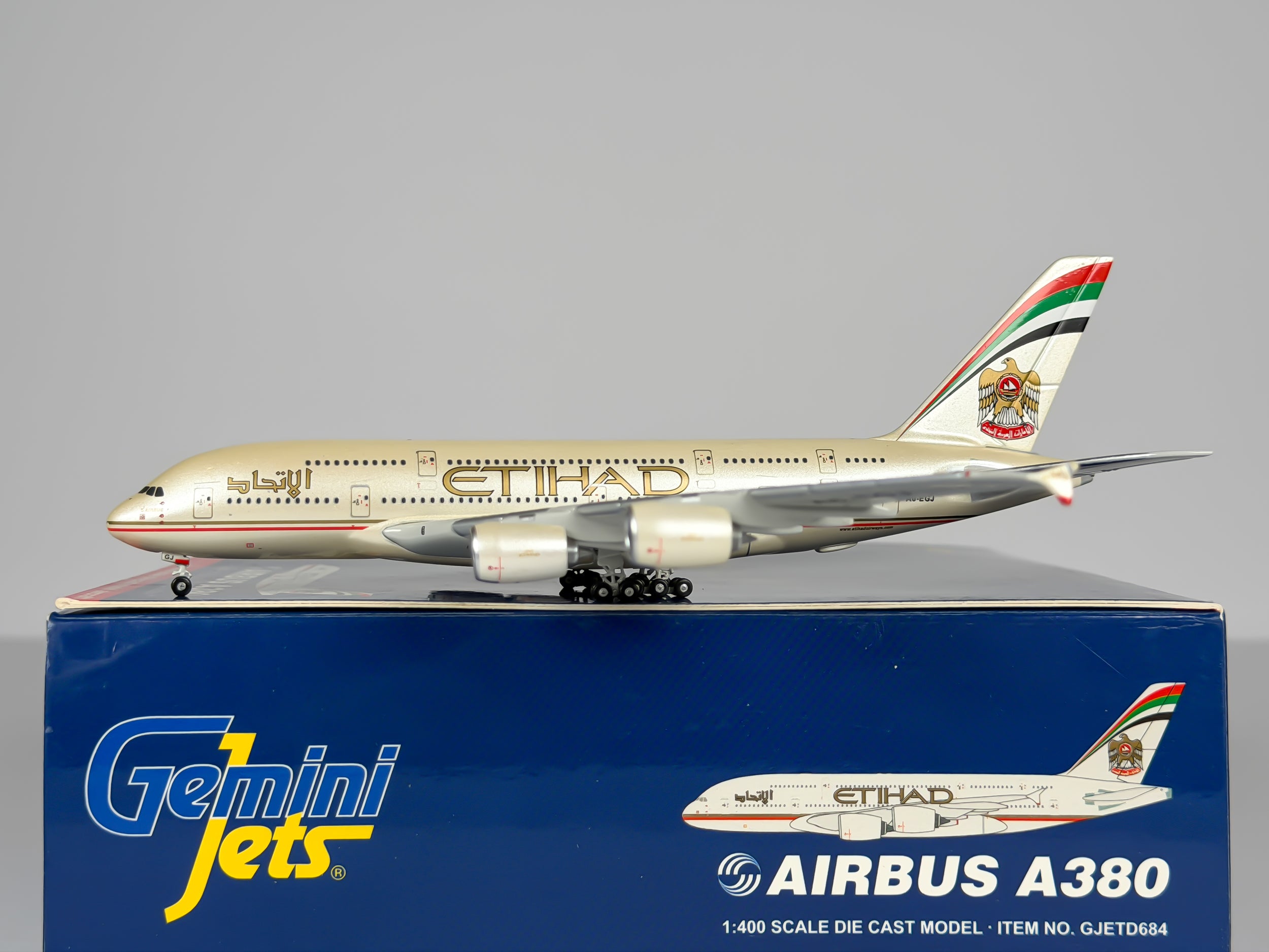 Etihad Airways Airbus A380-800 1:400 Gemini Jets A6-EGJ (GJETD684)