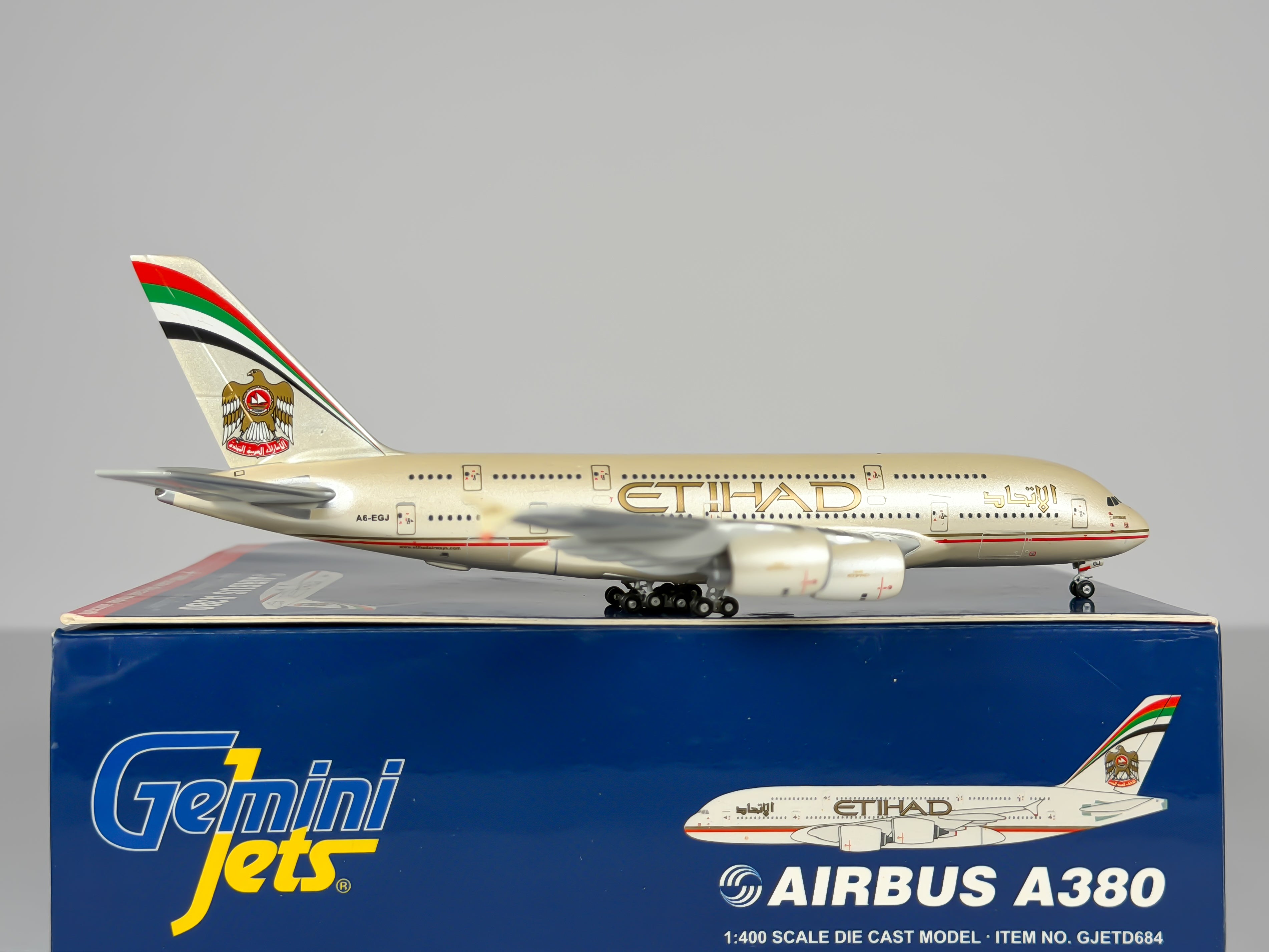 Etihad Airways Airbus A380-800 1:400 Gemini Jets A6-EGJ (GJETD684)