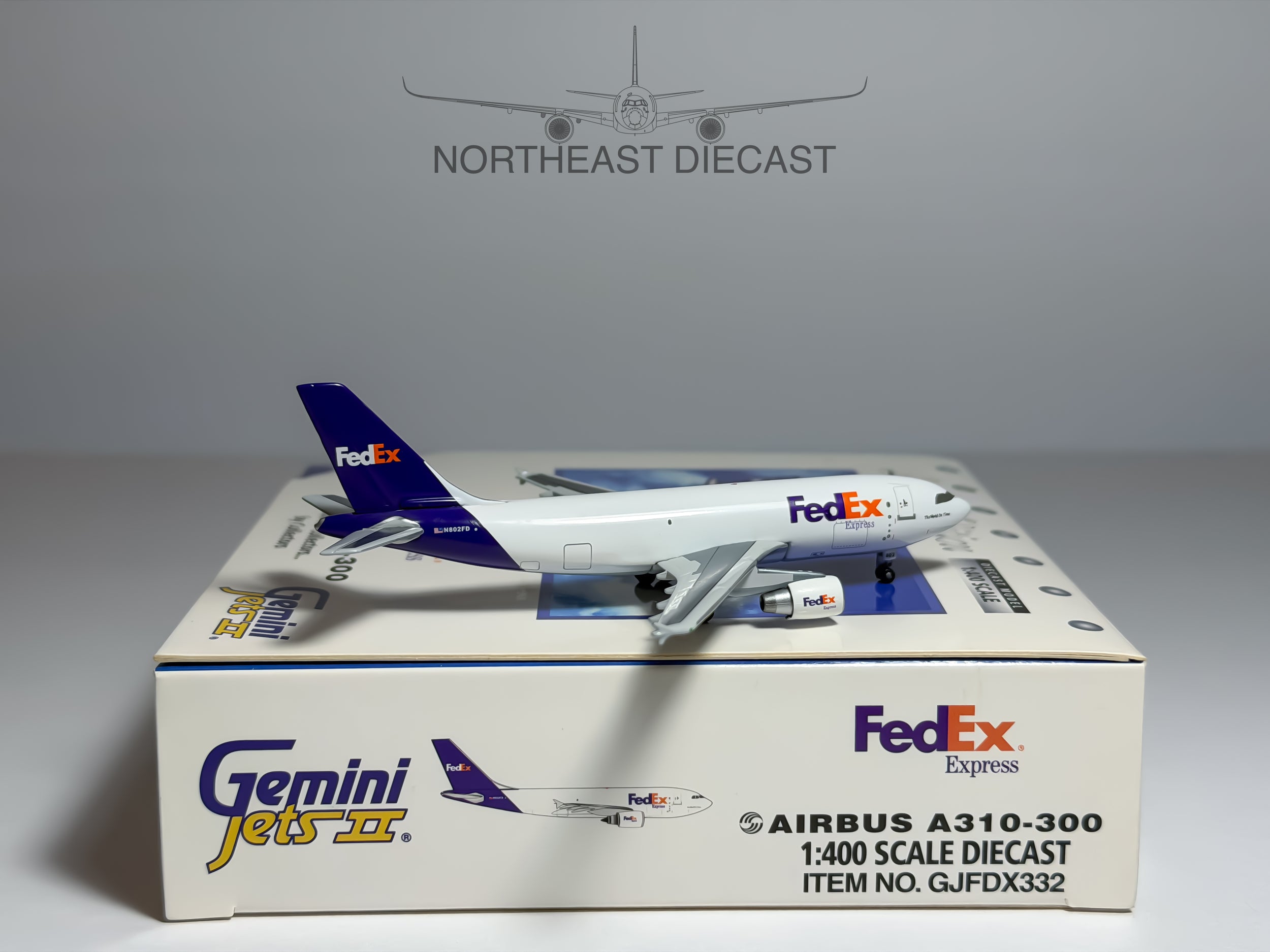 FedEx Express Airbus A310-300 1:400 Gemini Jets N802FD (GJFDX332)
