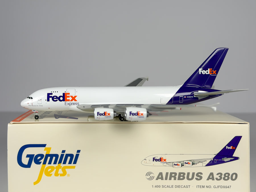 FedEx Express Airbus A380-800 1:400 Gemini Jets N380FE (GJFDX647)