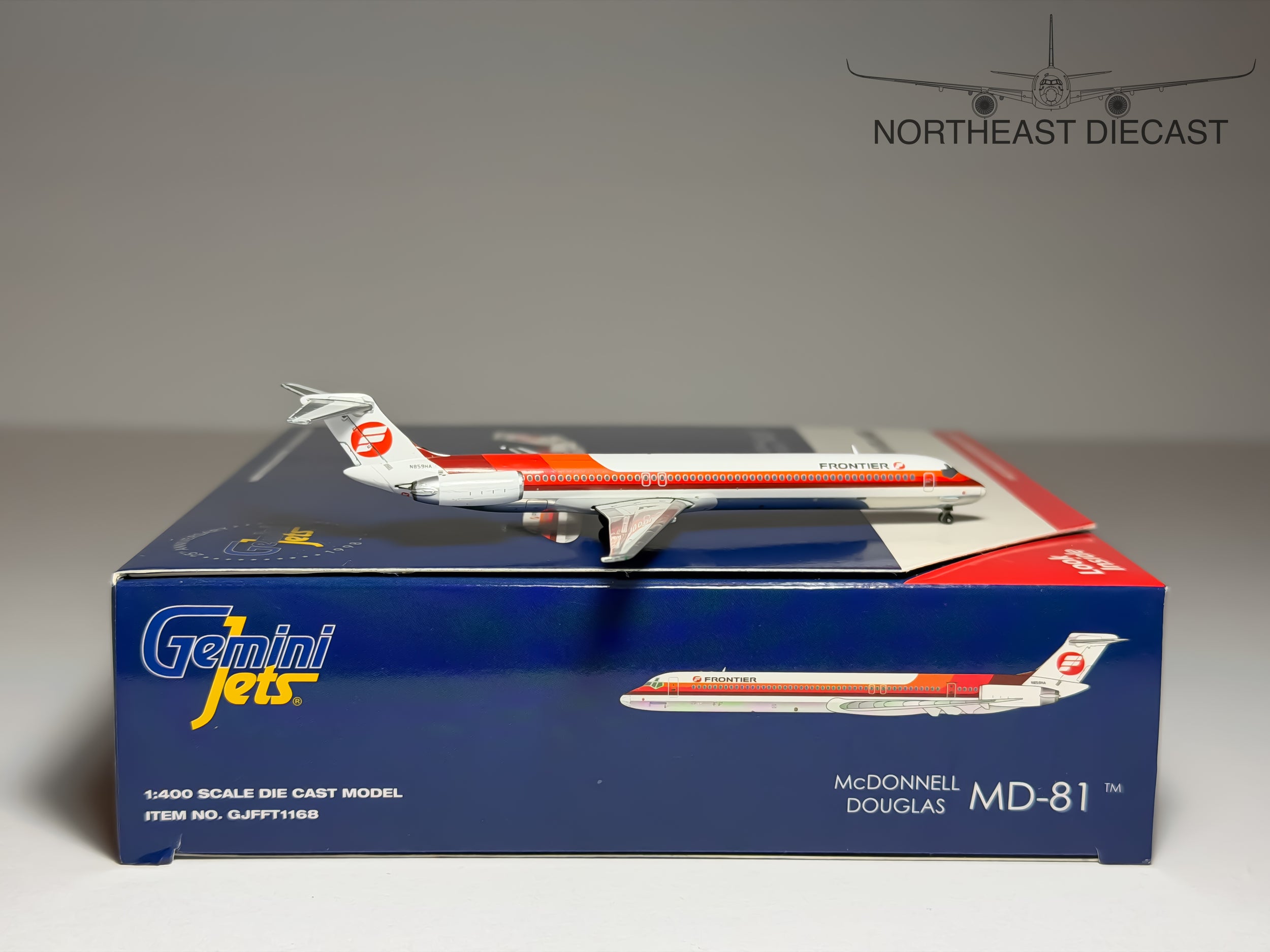 Frontier McDonnell Douglas MD-81 1:400 Gemini Jets N859HA (GJFFT1168)
