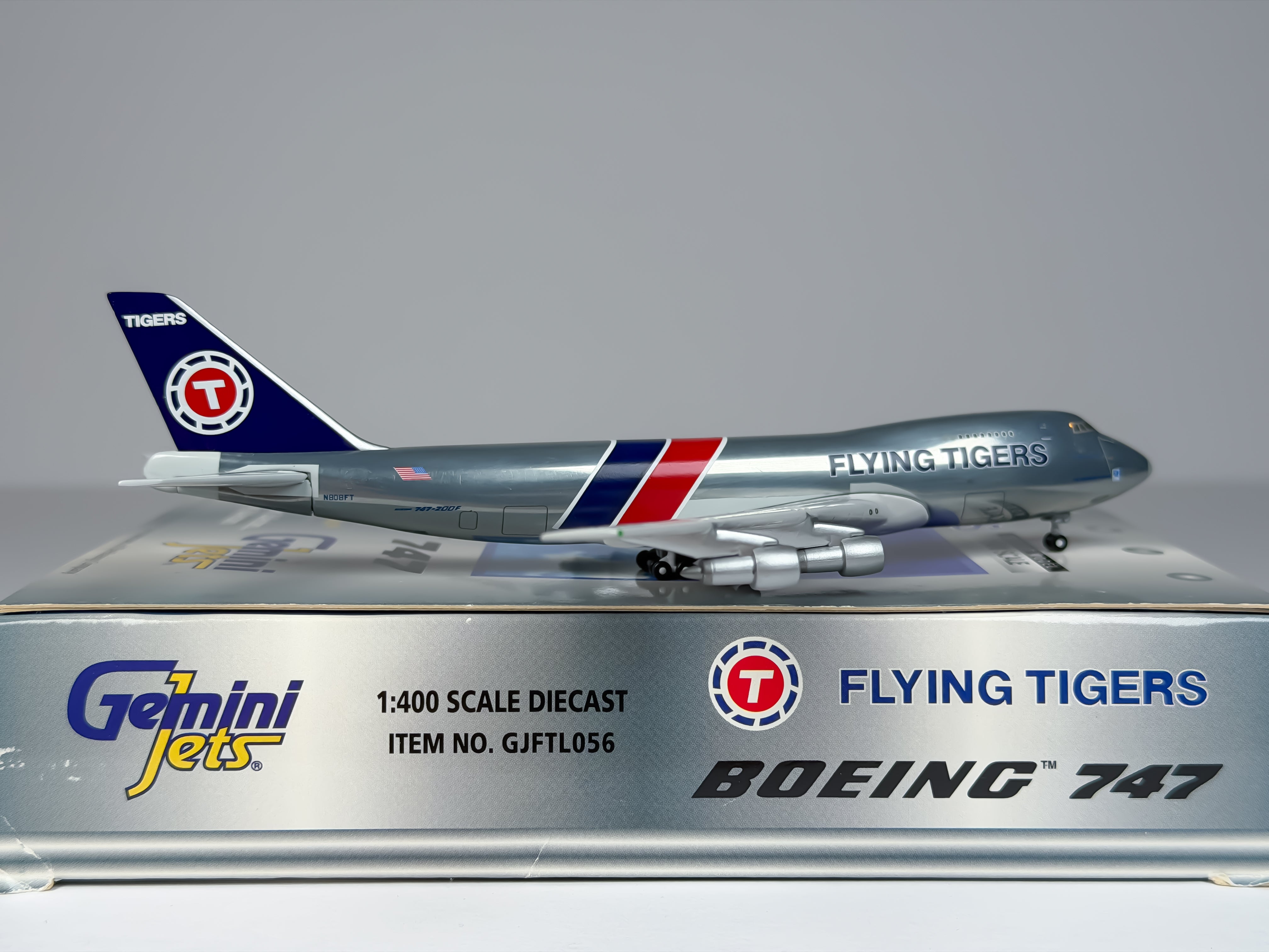 Flying Tigers Boeing 747-200F 1:400 Gemini Jets N808FT (GJFTL056)