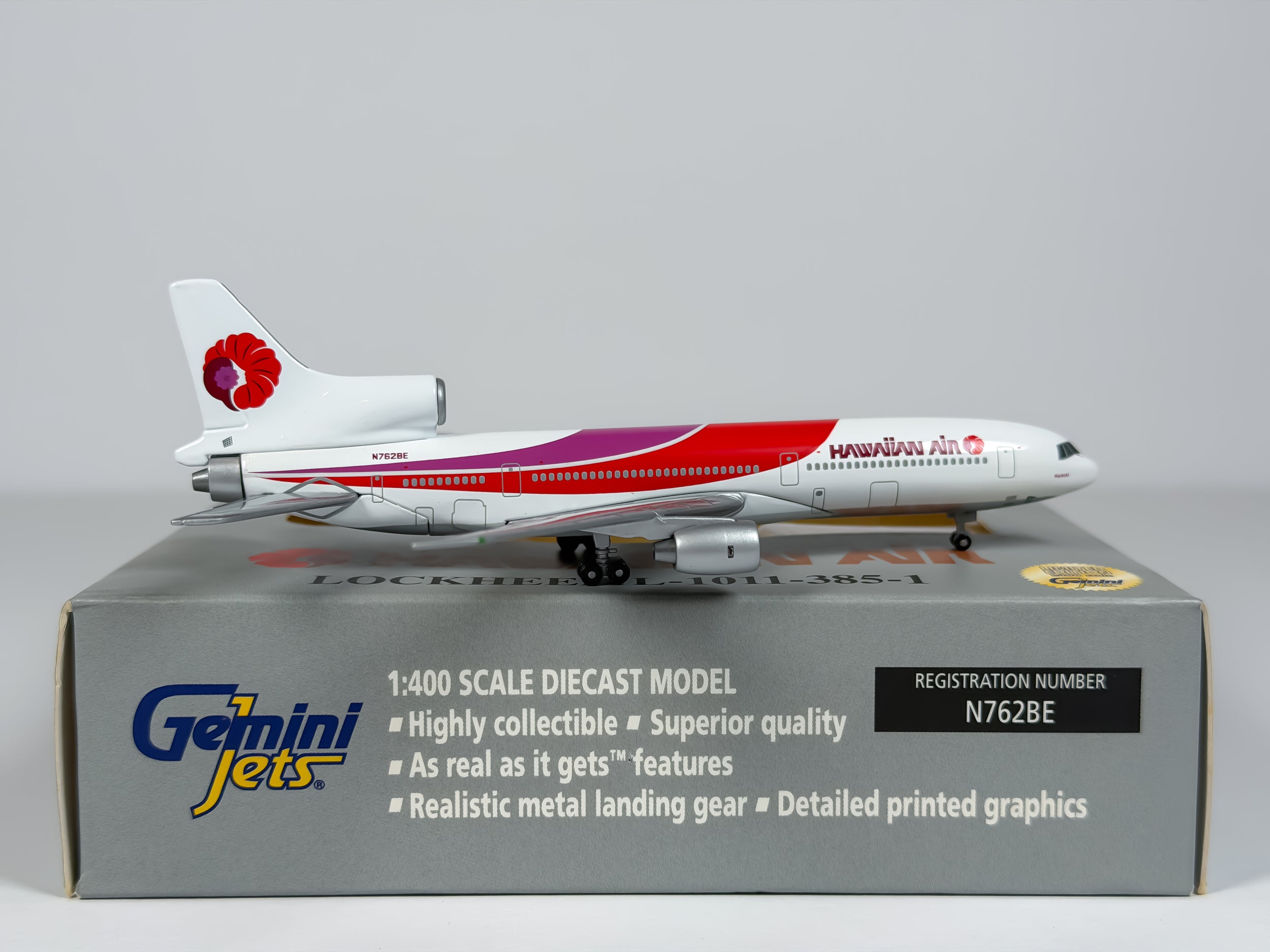Hawaiian Airlines Lockheed L-1011 1:400 Gemini Jets N762BE (GJHAL064)