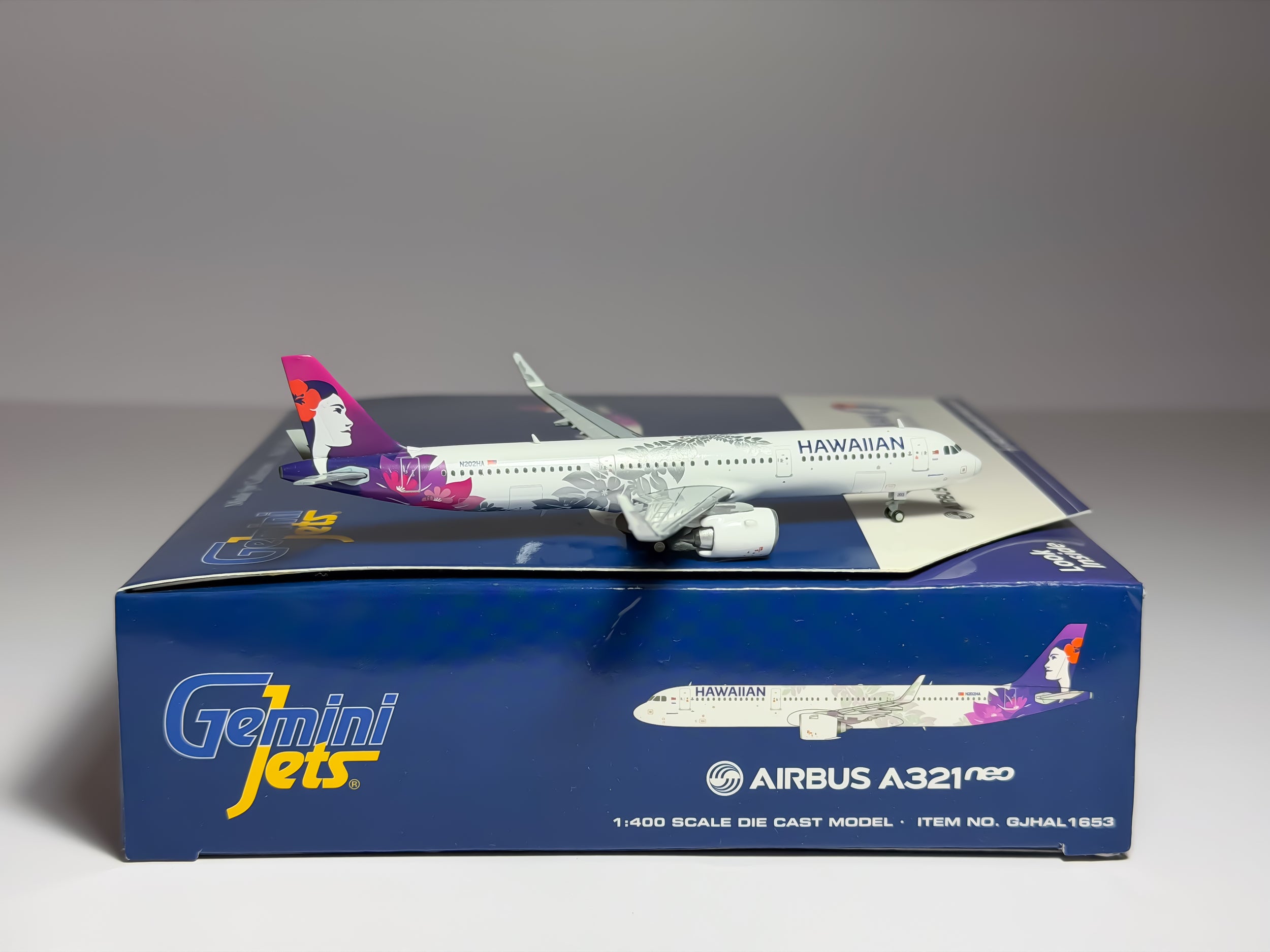 Hawaiian Airlines Airbus A321neo 1:400 Gemini Jets N202HA (GJHAL1653)
