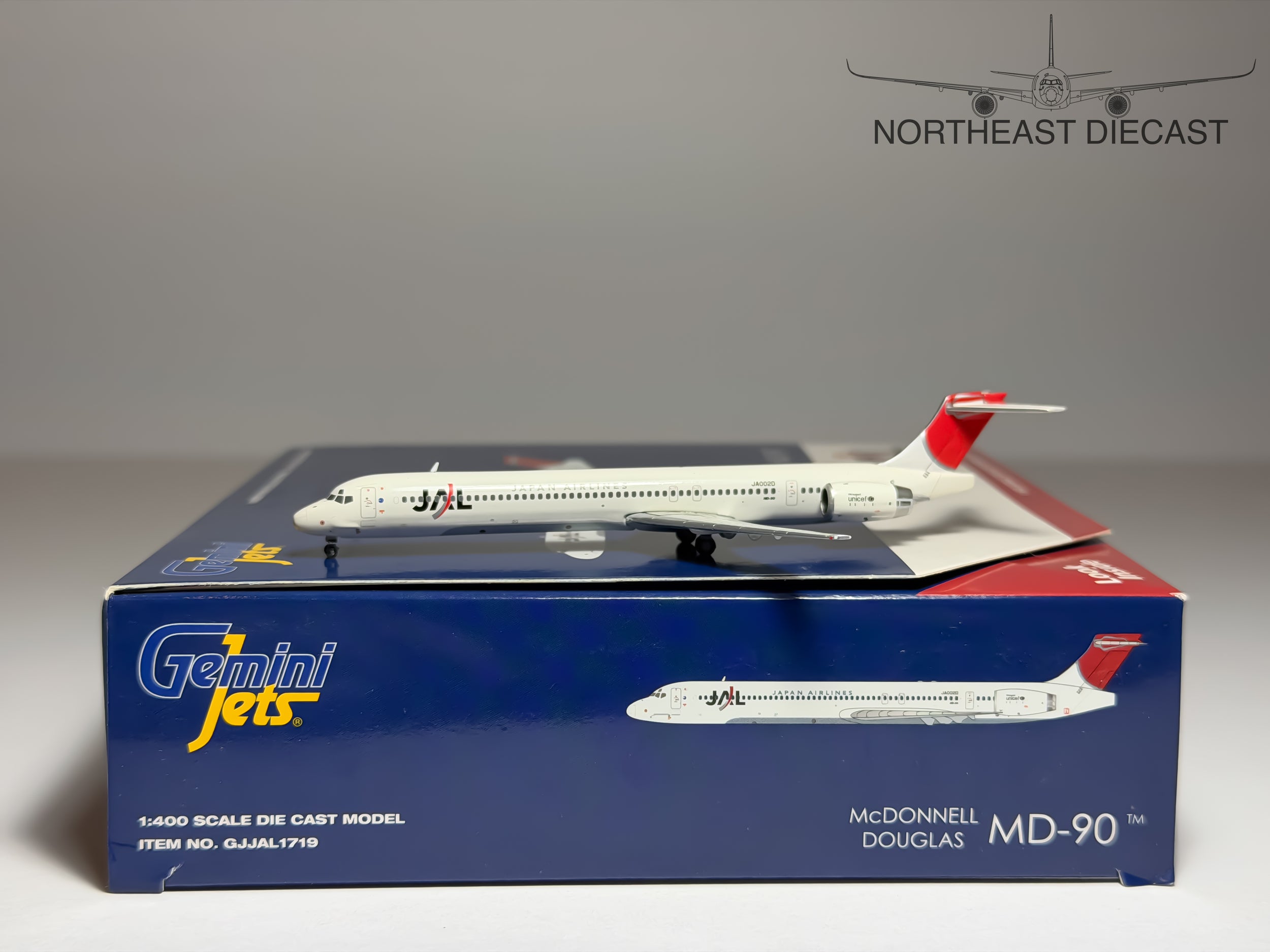 JAL Japan Airlines McDonnell Douglas MD-90 1:400 Gemini Jets JA002D (GJJAL1719)
