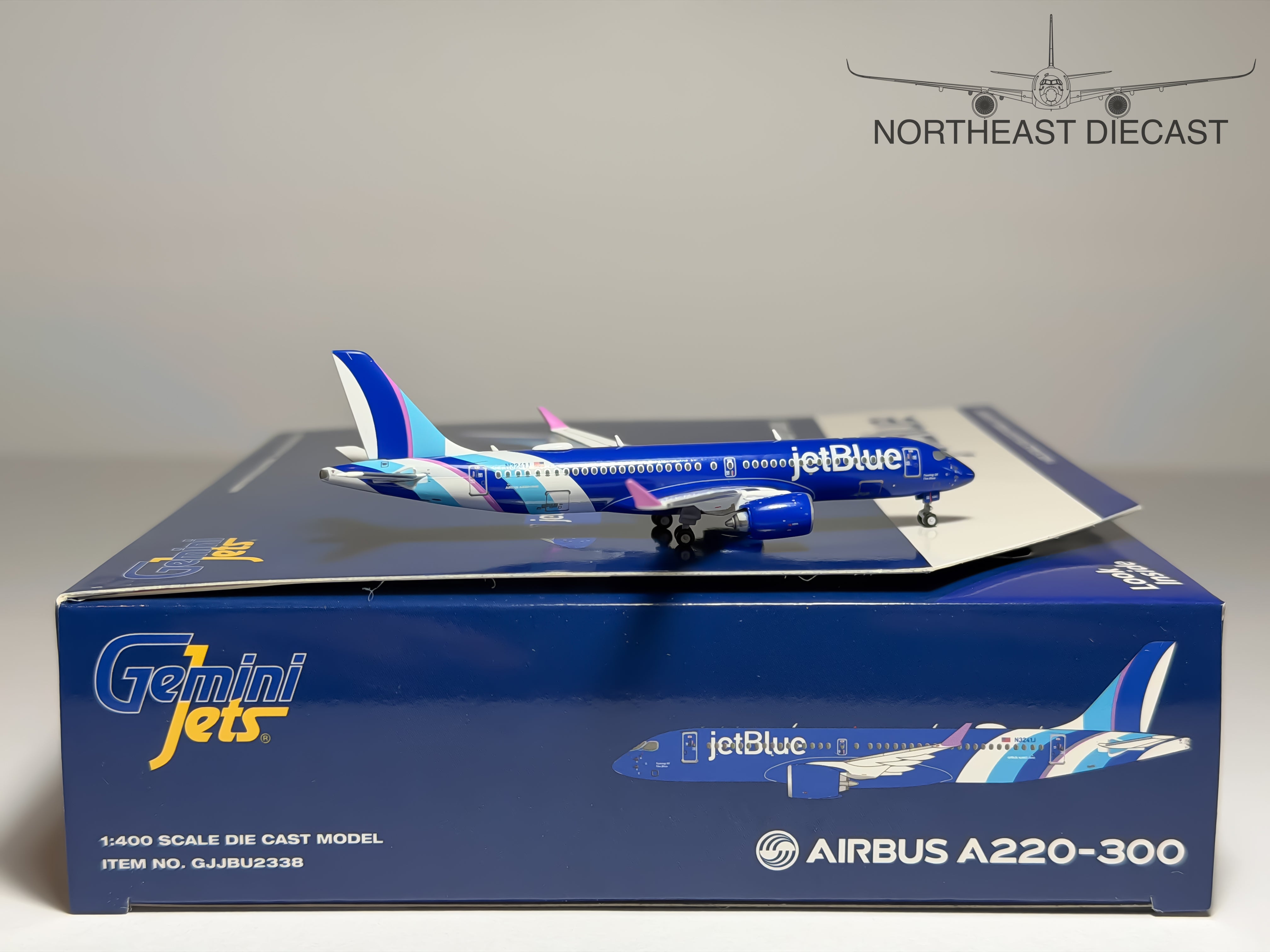 JetBlue Airways Airbus A220-300 1:400 Gemini Jets N3241J (GJJBU2338)
