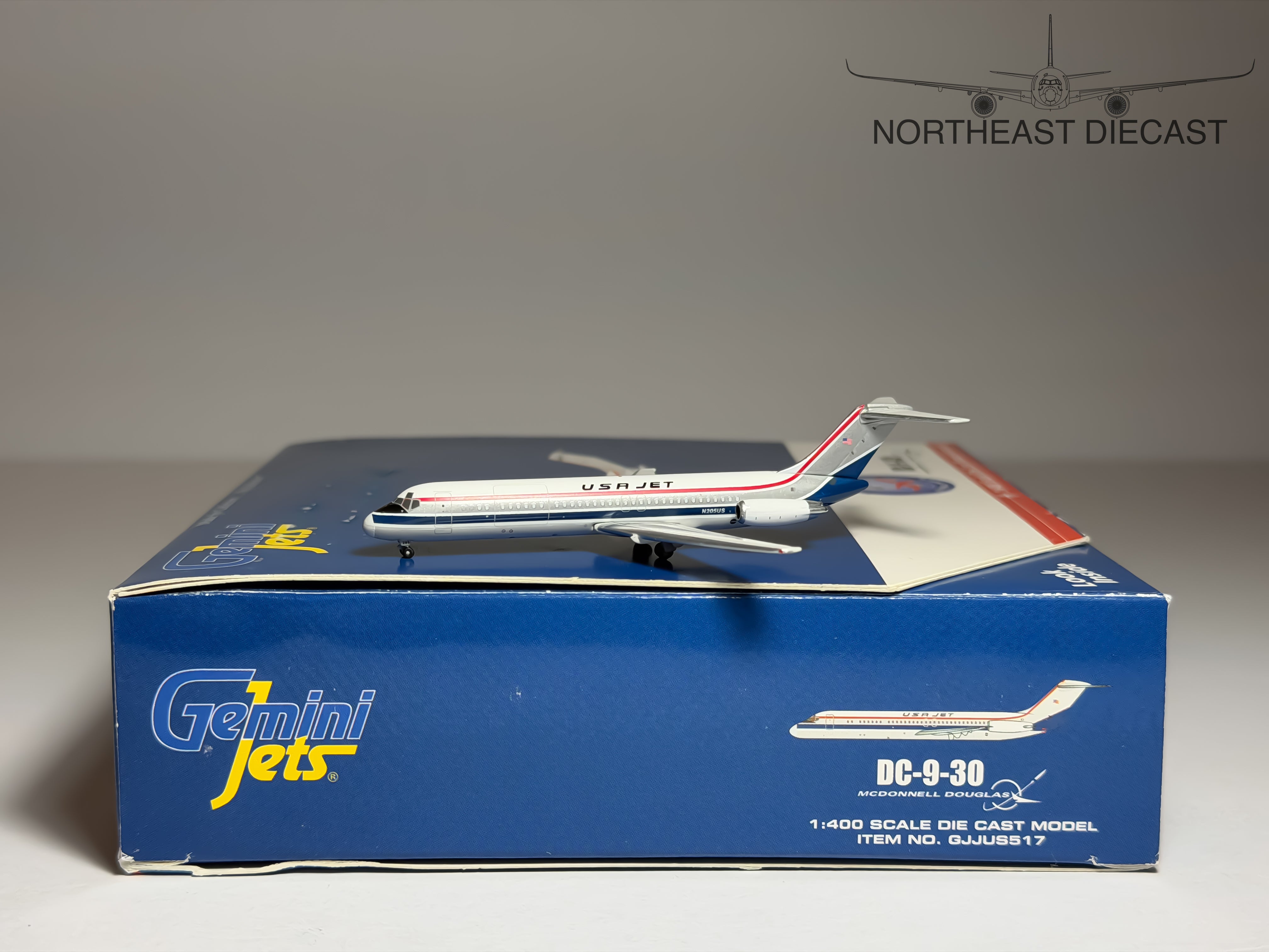 USA Jet Airlines Douglas DC-9-30 1:400 Gemini Jets N205US (GJJUS517)