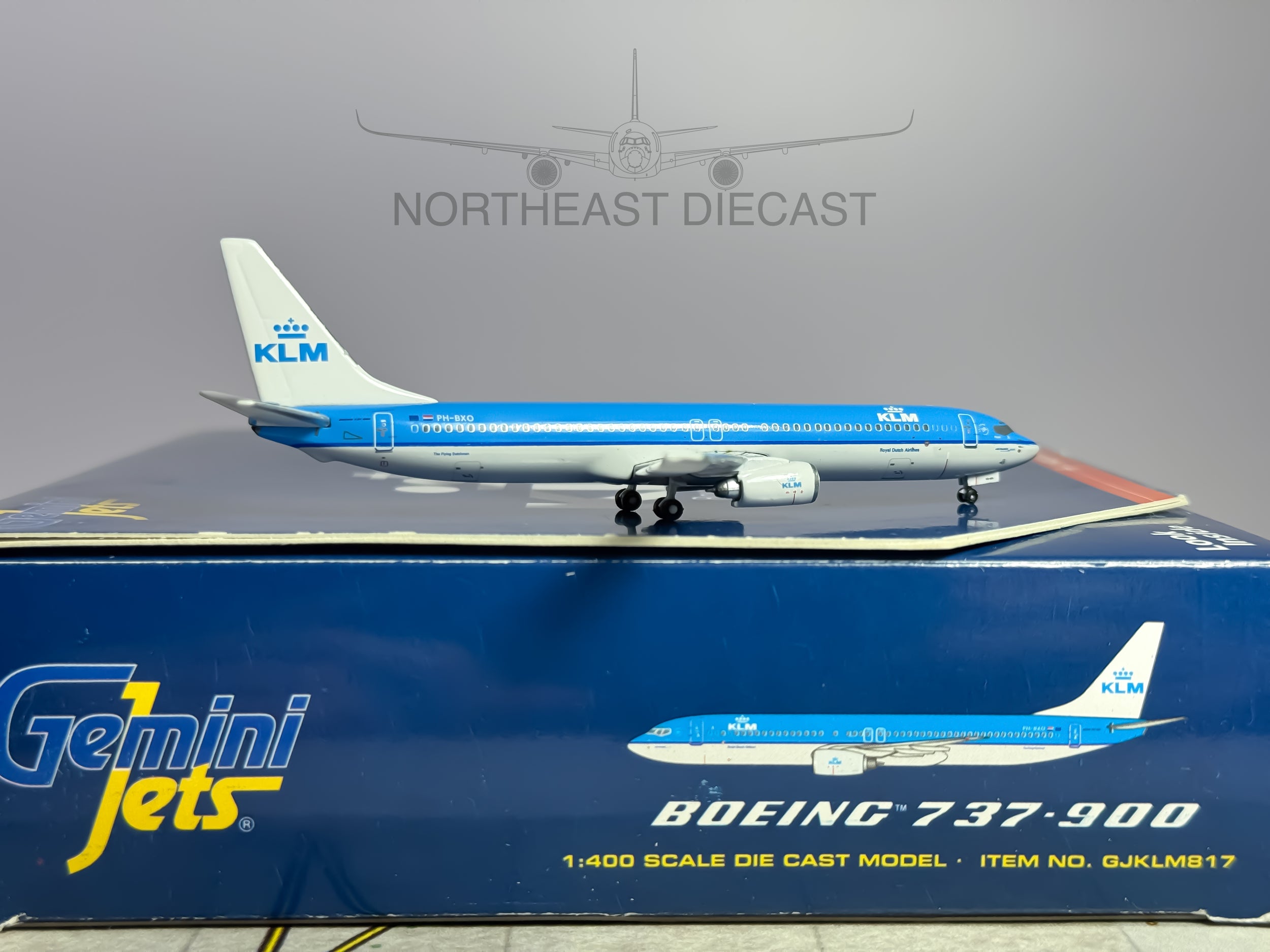 KLM Royal Dutch Airlines Boeing 737-900 1:400 Gemini Jets PH-BXO (GJKLM817)