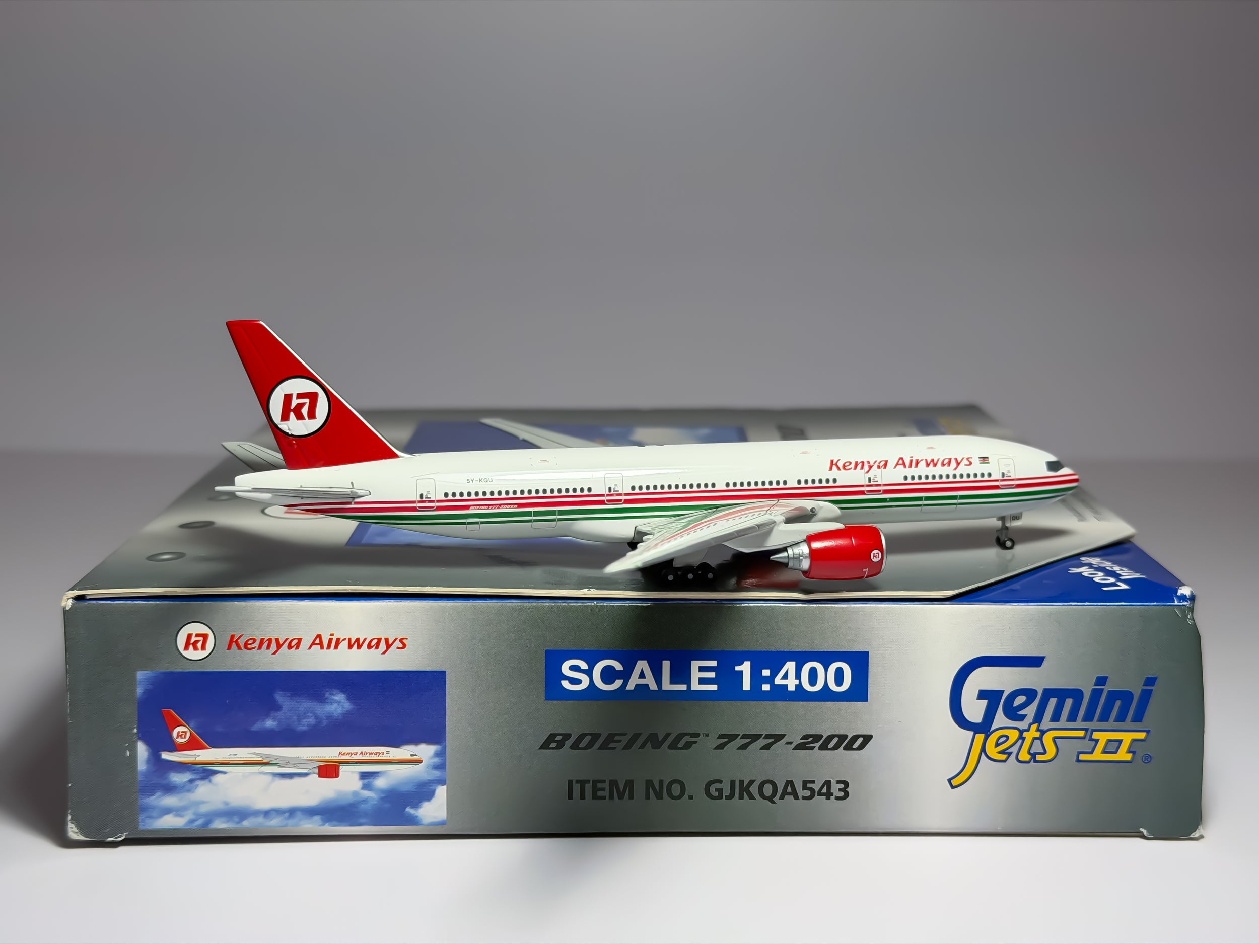 Kenya Airways Boeing 777-200 1:400 Gemini Jets 5Y-KQU (GJKQA543)