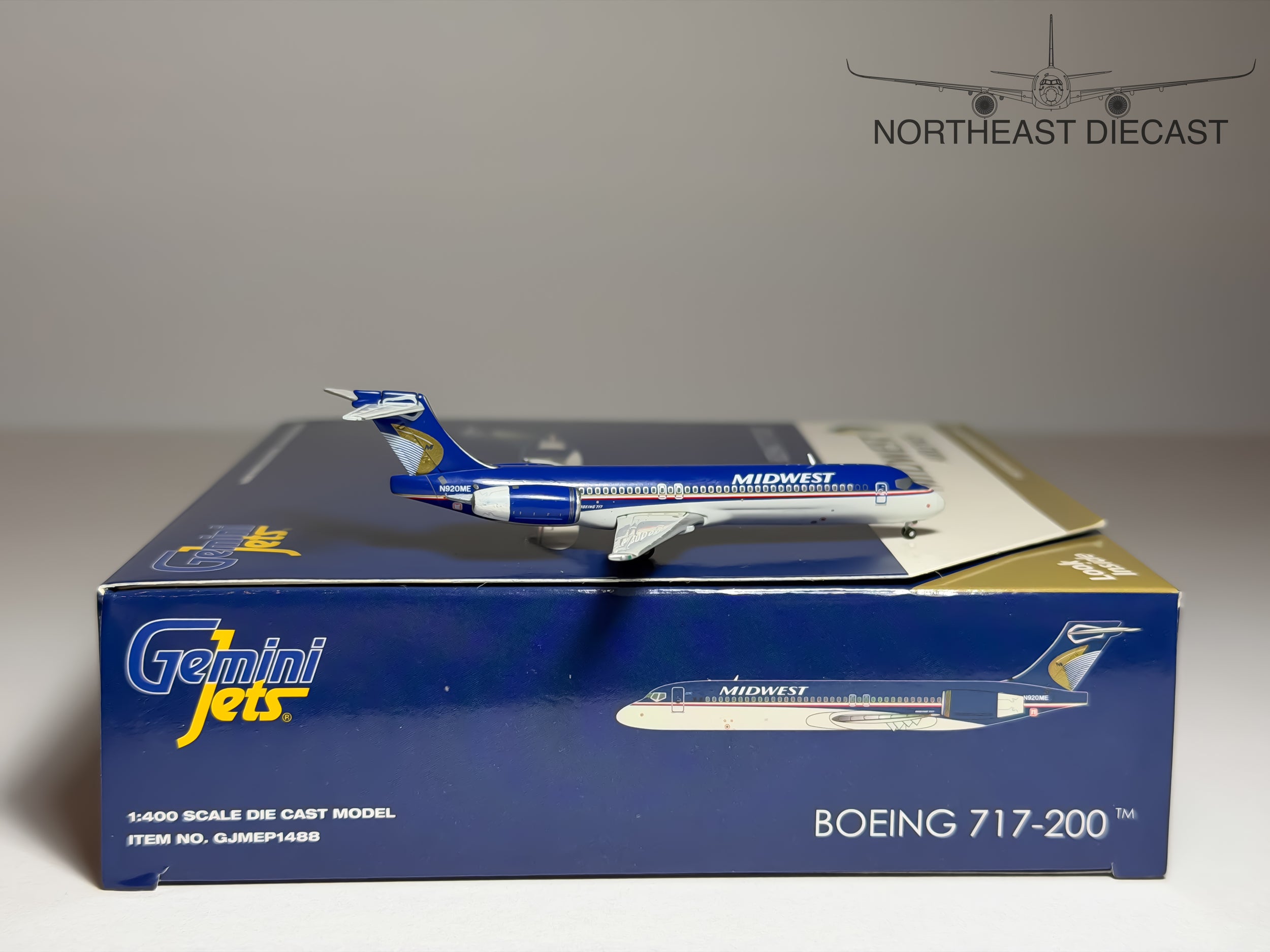 Midway Airlines Boeing 717-200 1:400 Gemini Jets N920ME (GJMEP1488)