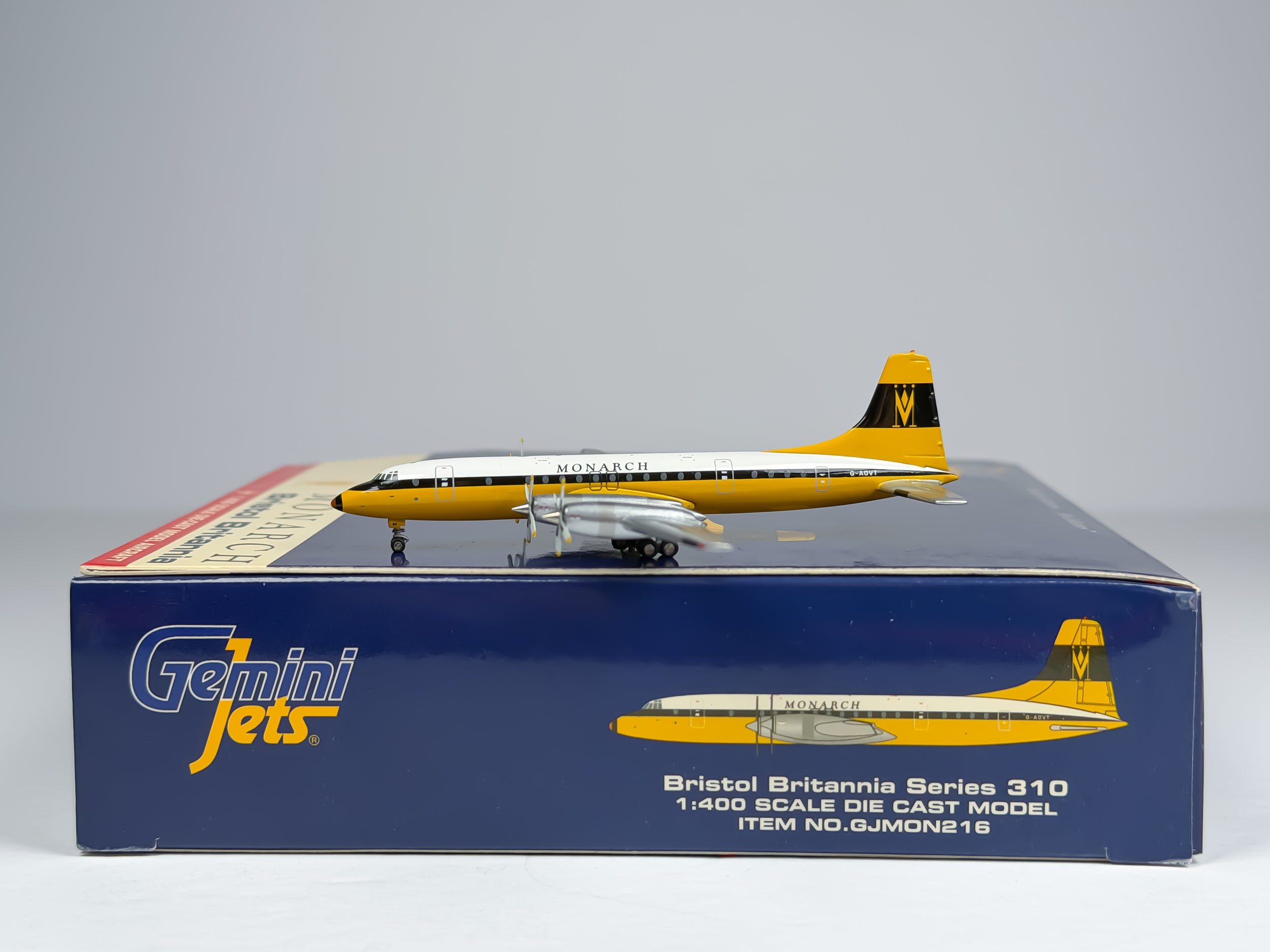 Monarch Bristol 175 Britannia 1:400 Gemini Jets G-AOVT (GJMON216)