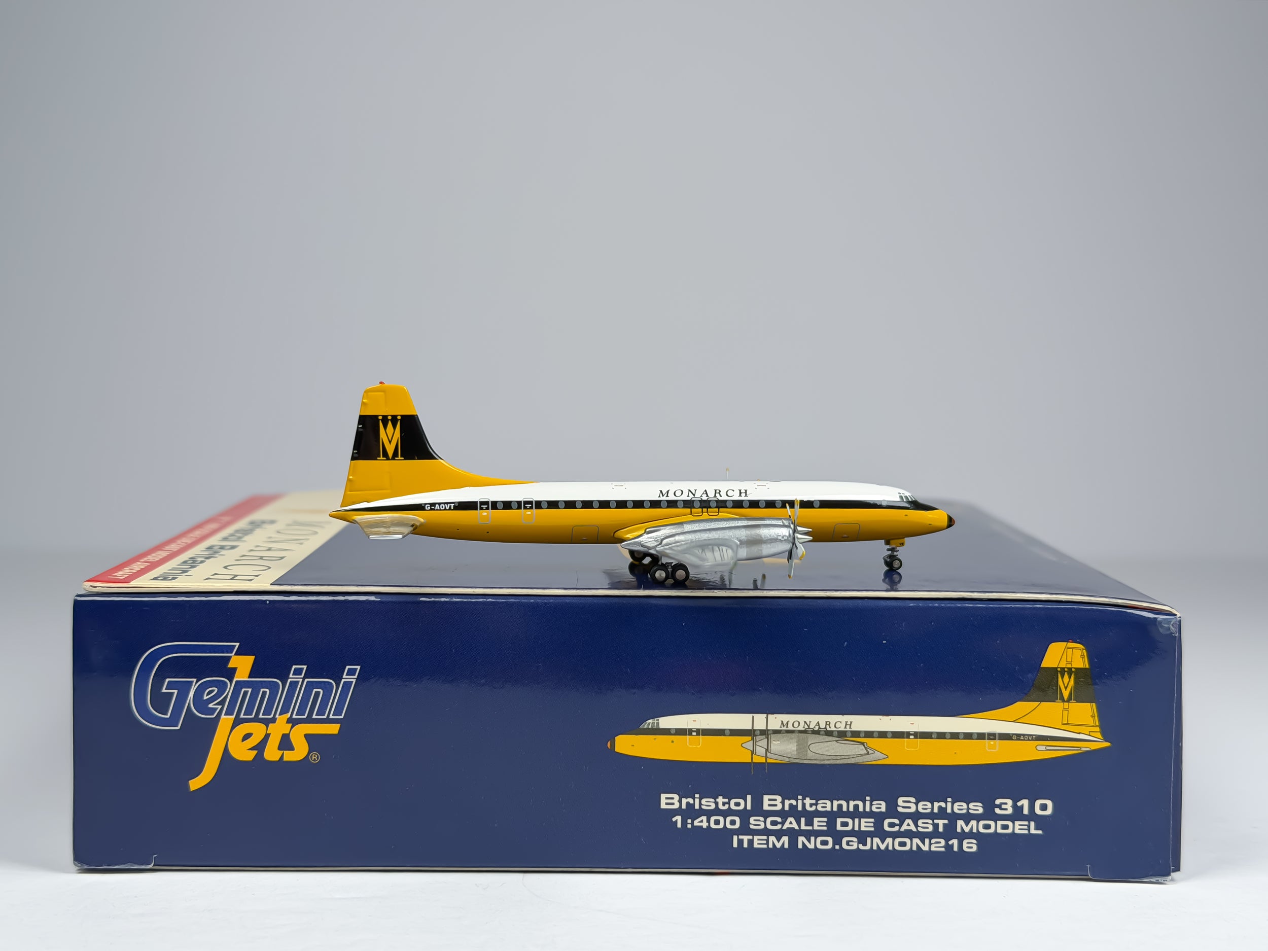 Monarch Bristol 175 Britannia 1:400 Gemini Jets G-AOVT (GJMON216)