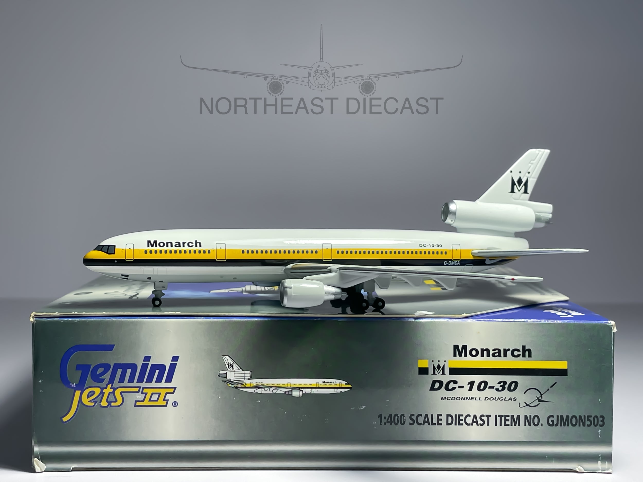 Monarch McDonnell Douglas DC-10-30 1:400 Gemini Jets G-DMCA (GJMON503)