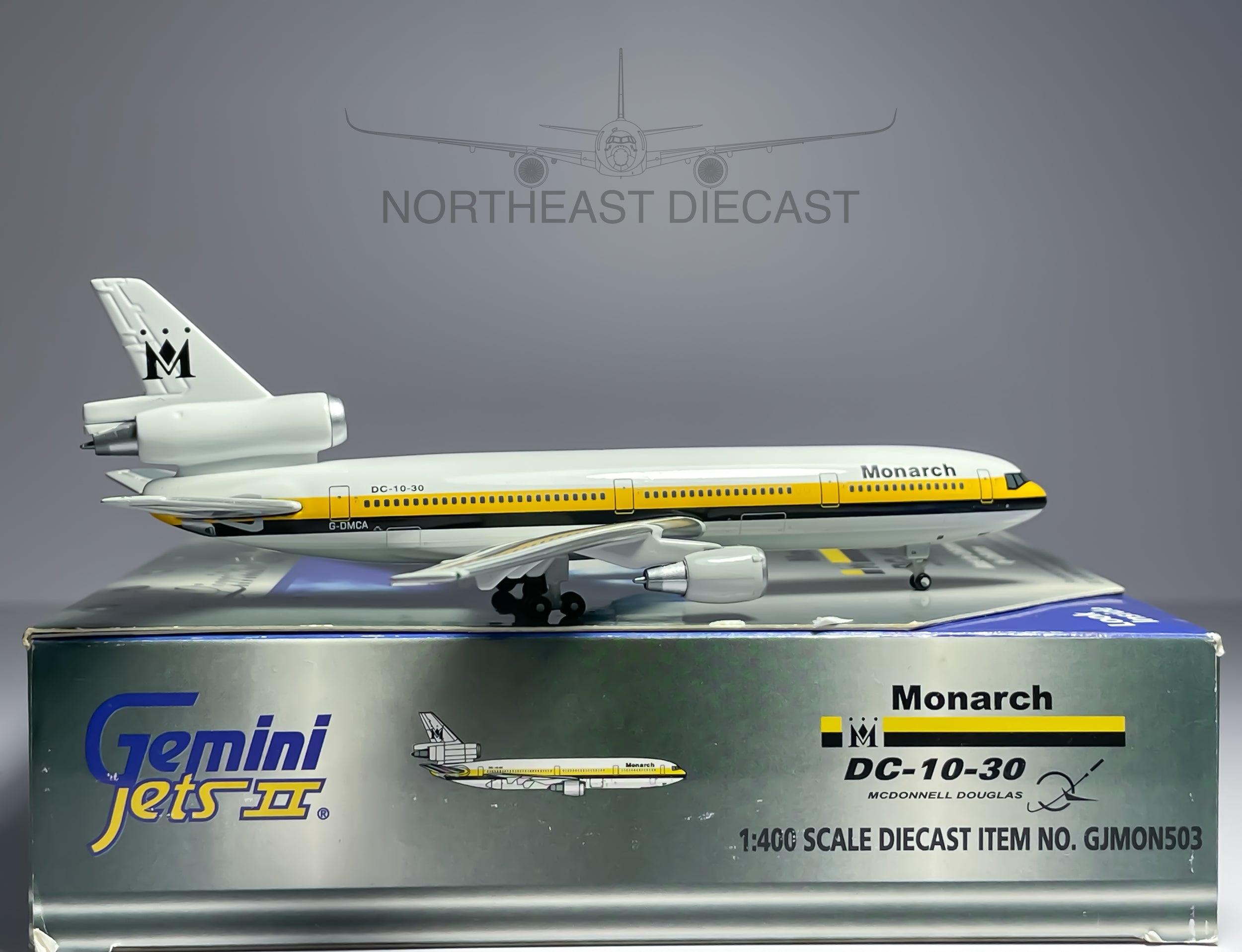 Monarch McDonnell Douglas DC-10-30 1:400 Gemini Jets G-DMCA (GJMON503)
