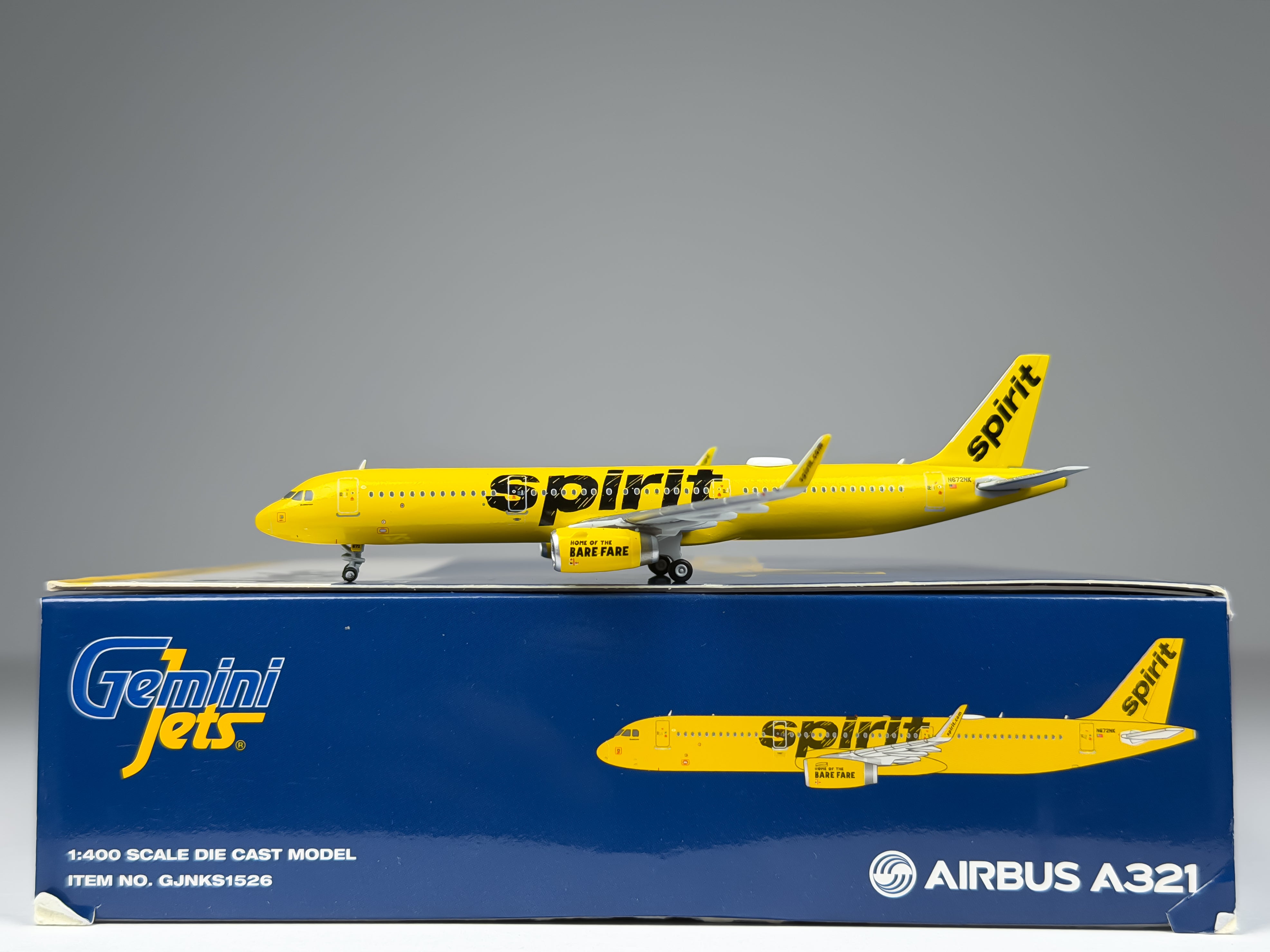 Spirit Airlines Airbus A321 1:400 Gemini Jets N672NK (GJNKS1526)