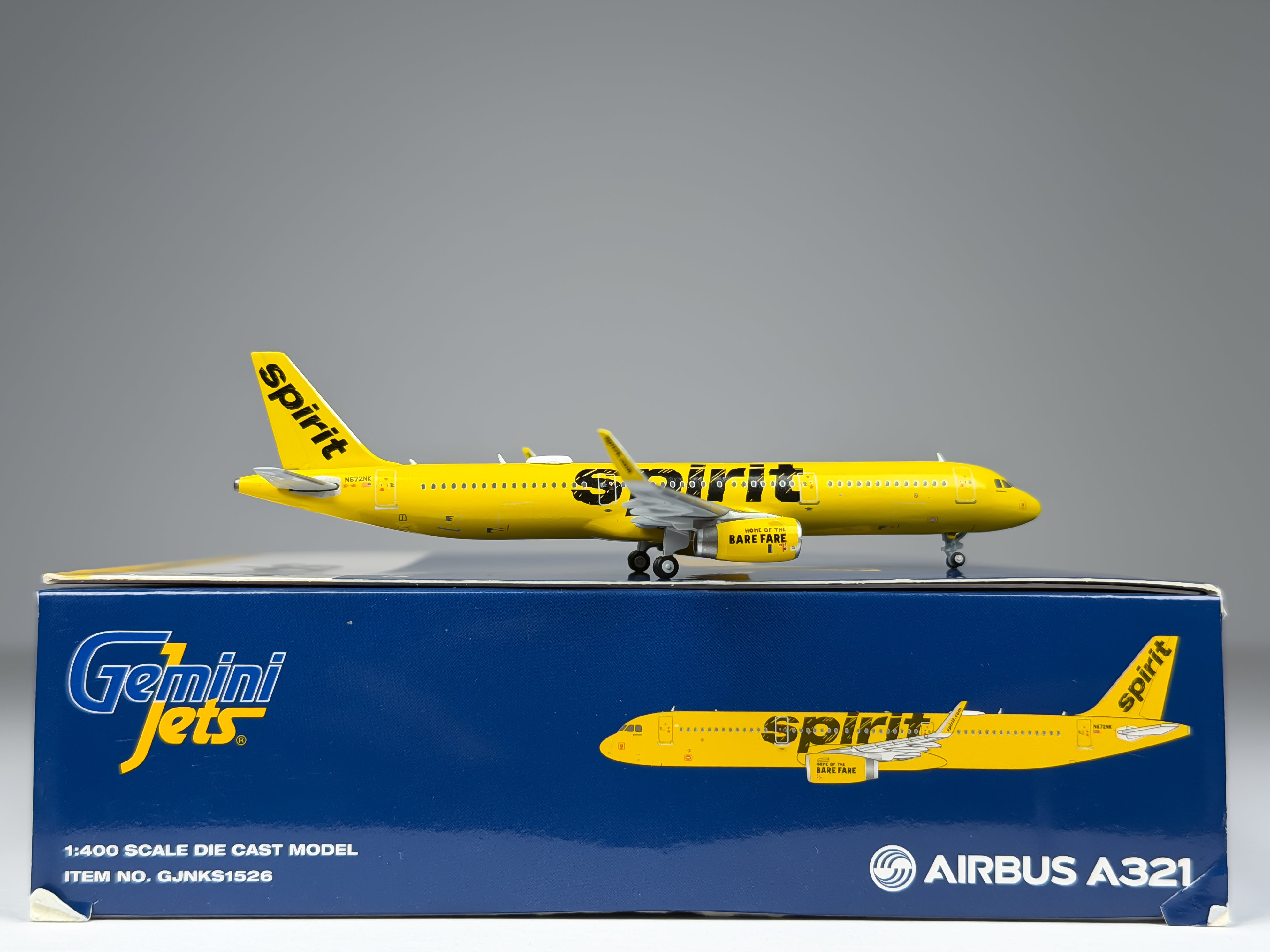 Spirit Airlines Airbus A321 1:400 Gemini Jets N672NK (GJNKS1526)