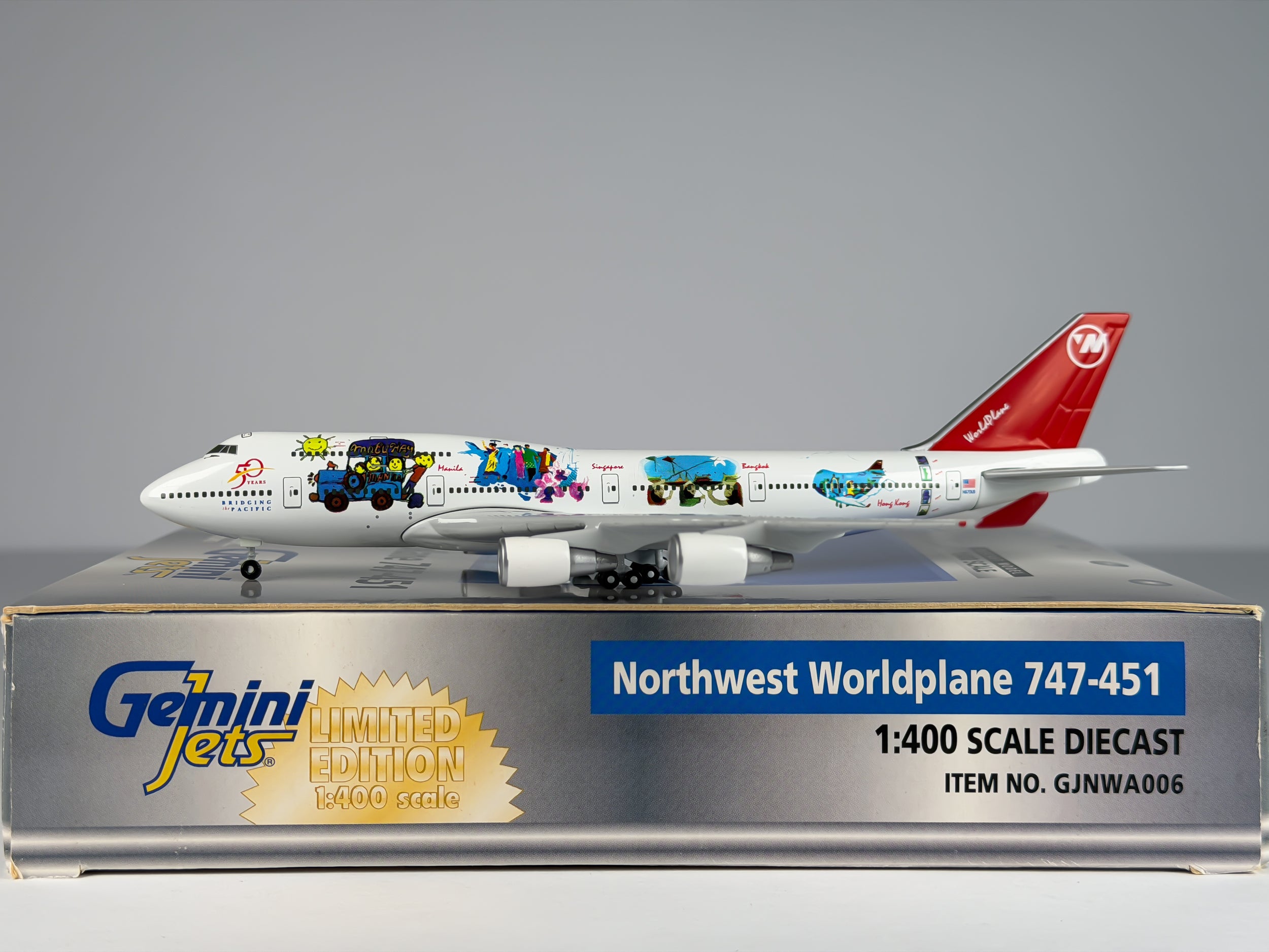 Northwest Airlines Boeing 747-400 1:400 Gemini Jets N670US (GJNWA006)