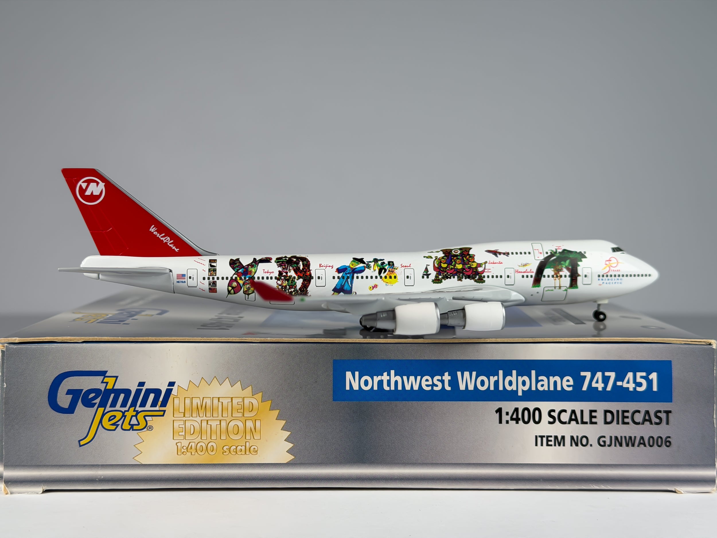 Northwest Airlines Boeing 747-400 1:400 Gemini Jets N670US (GJNWA006)