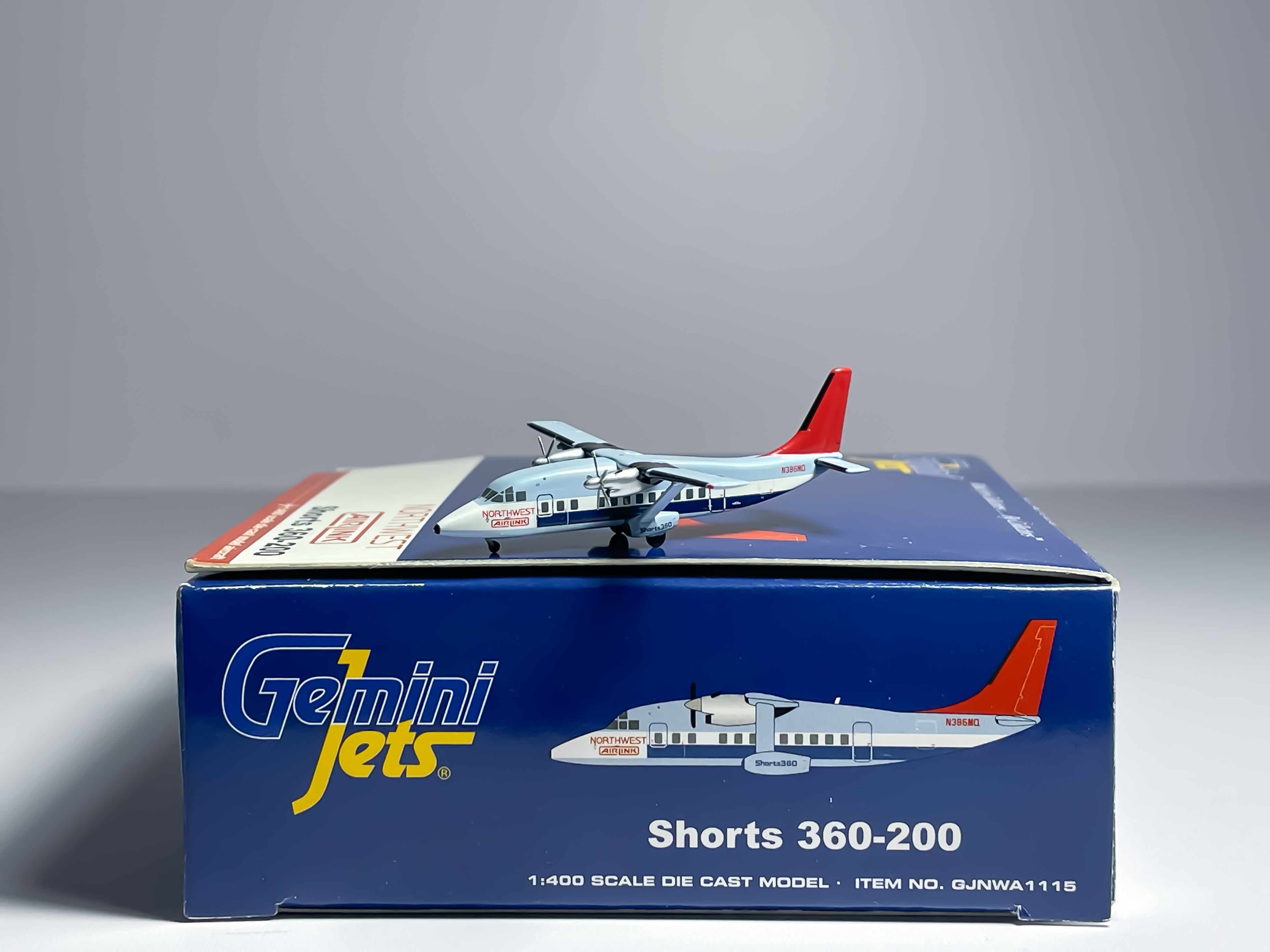 Northwest Airlink Shorts 360 1:400 Gemini Jets N386MQ (GJNWA1115)