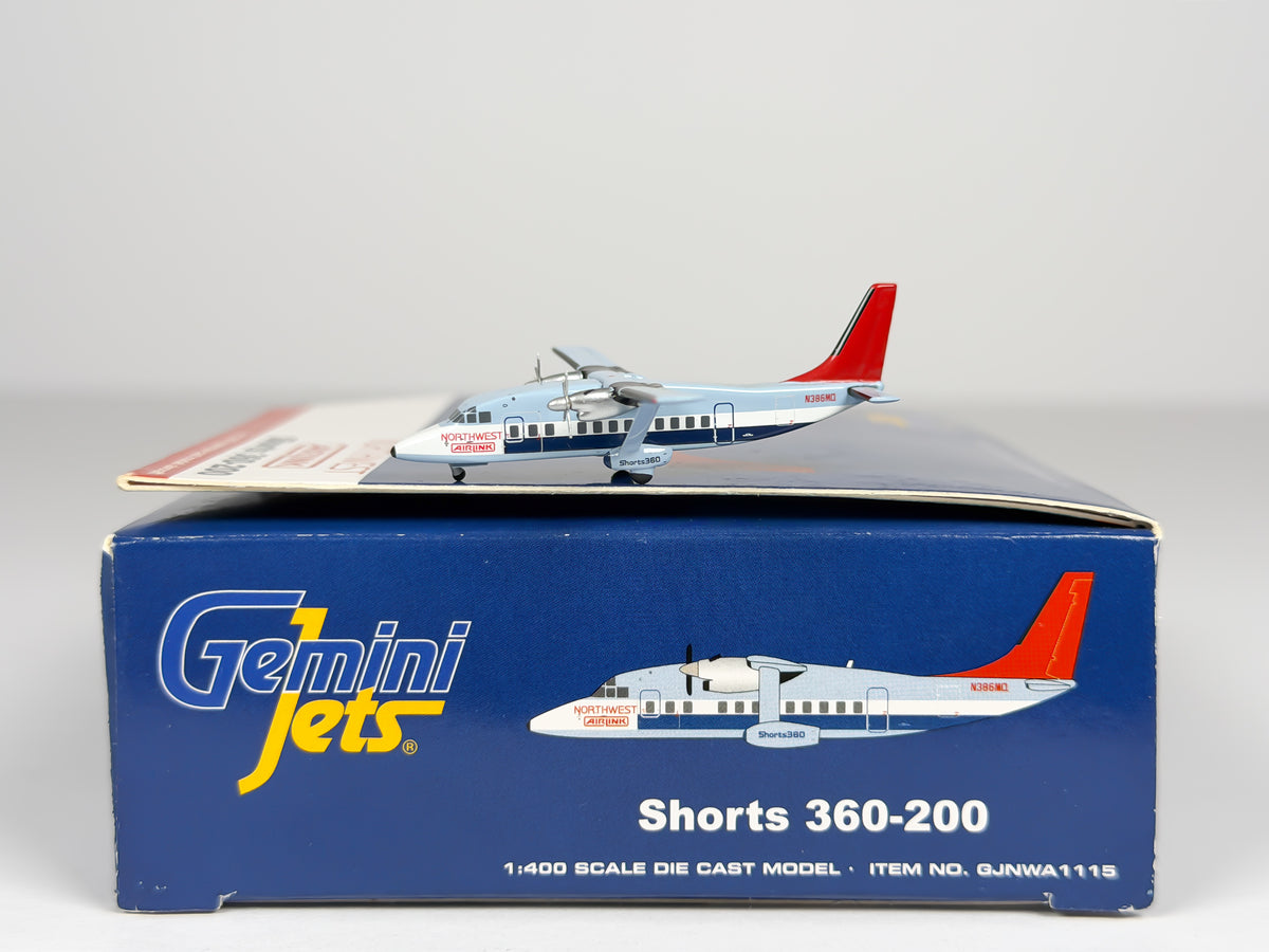 Northwest Airlink Shorts 360 1:400 Gemini Jets N386MQ (GJNWA1115)