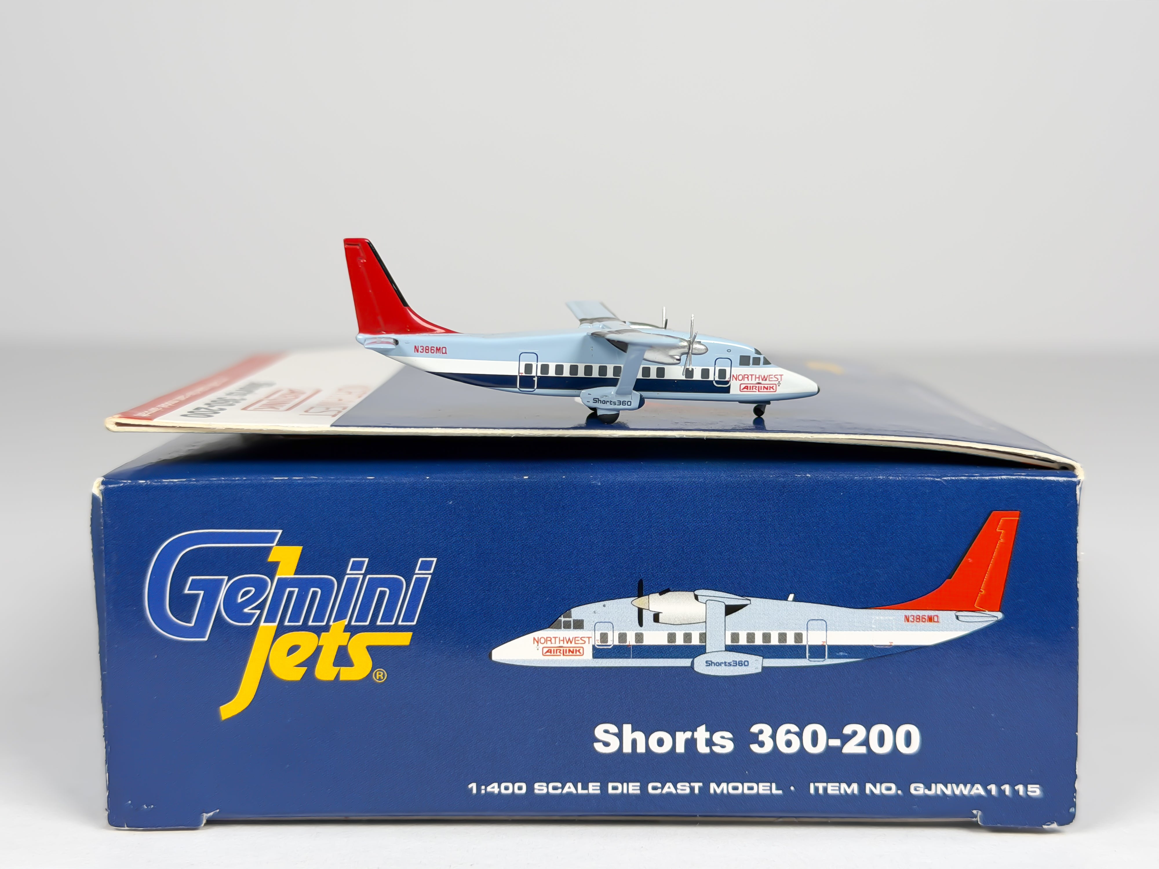 Northwest Airlink Shorts 360 1:400 Gemini Jets N386MQ (GJNWA1115)