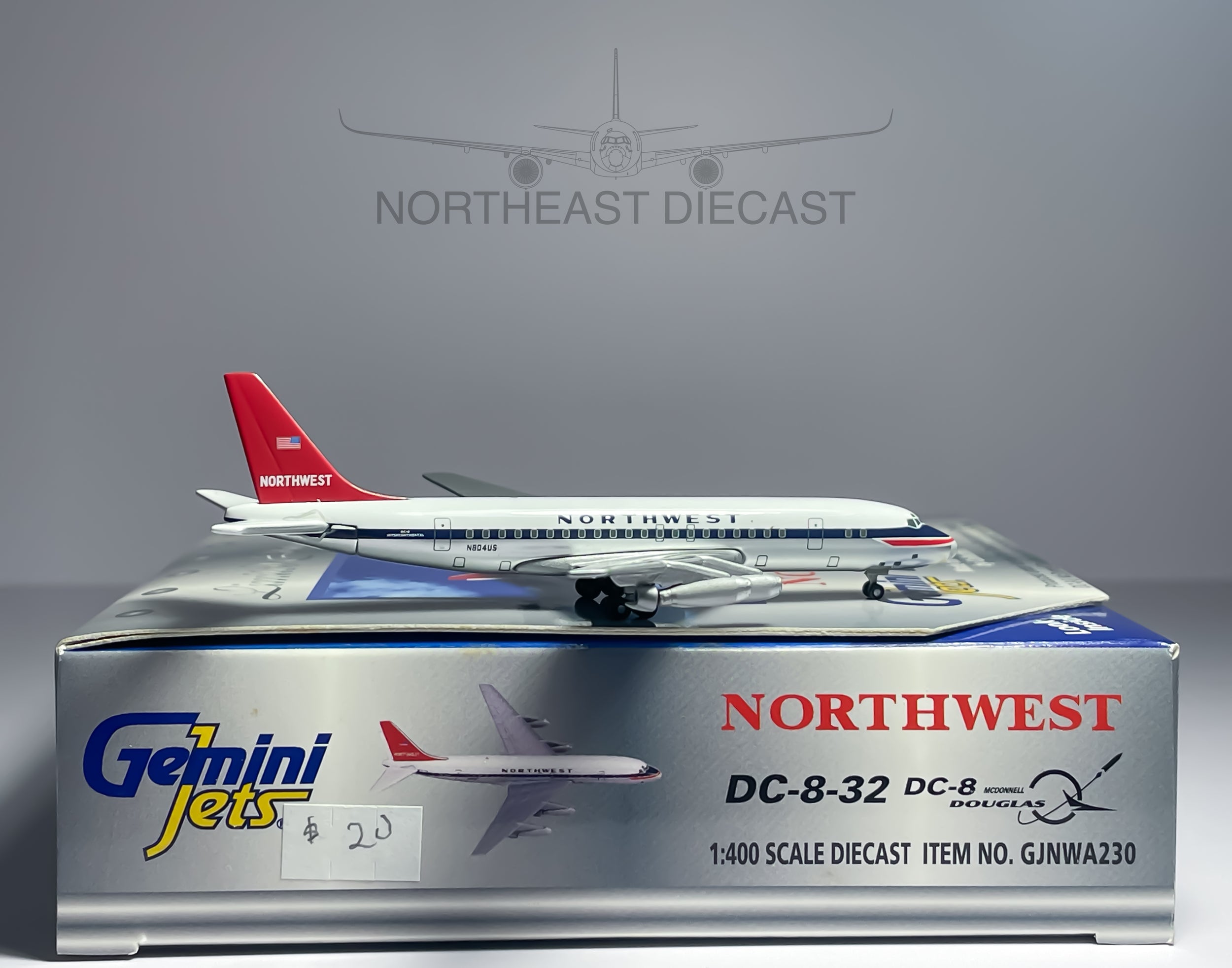 Northwest Airlines Douglas DC-8-30 1:400 Gemini Jets N804US (GJNWA230)