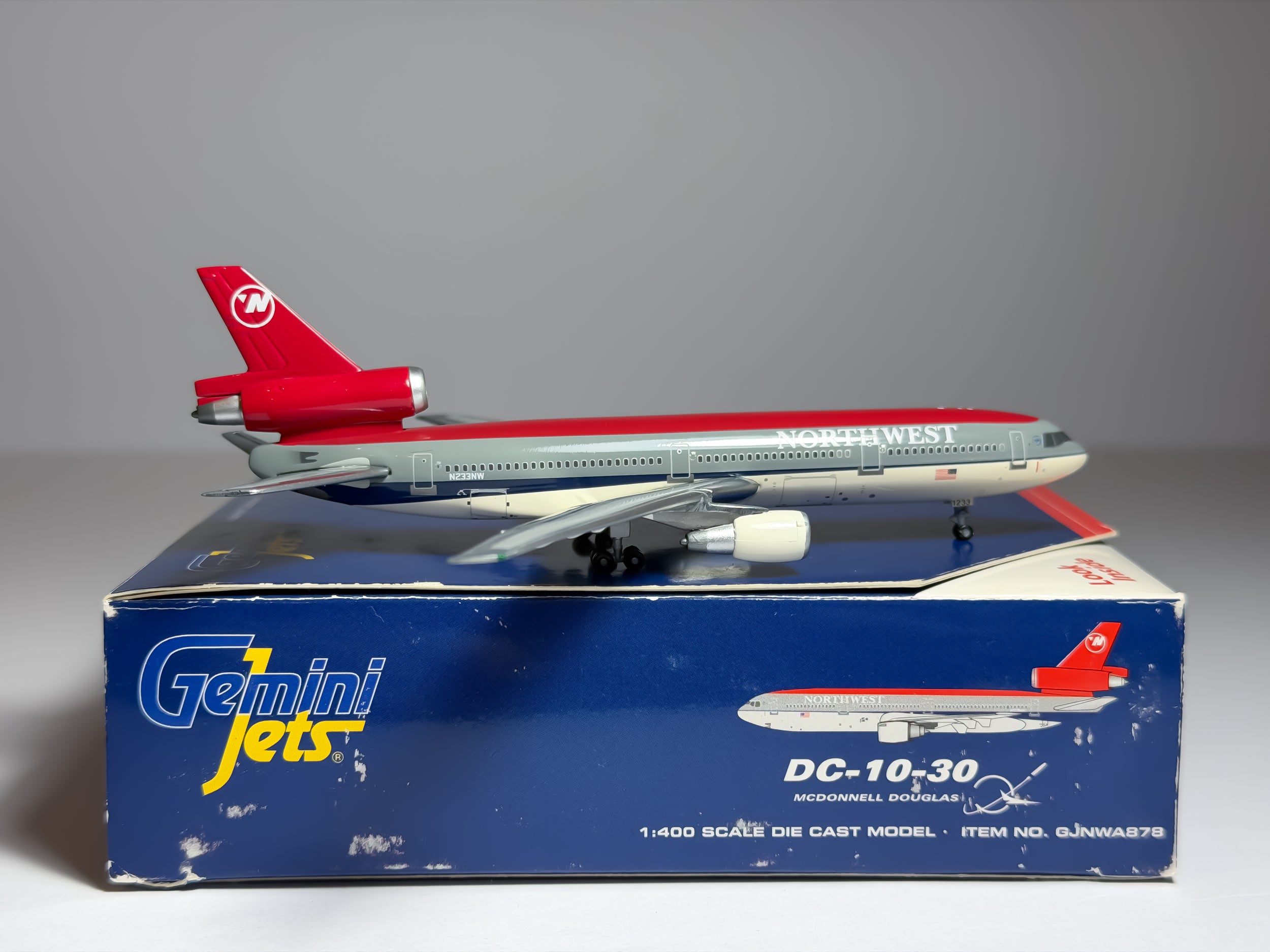Northwest Airlines McDonnell Douglas DC-10-30 1:400 Gemini Jets N233NW (GJNWA878)