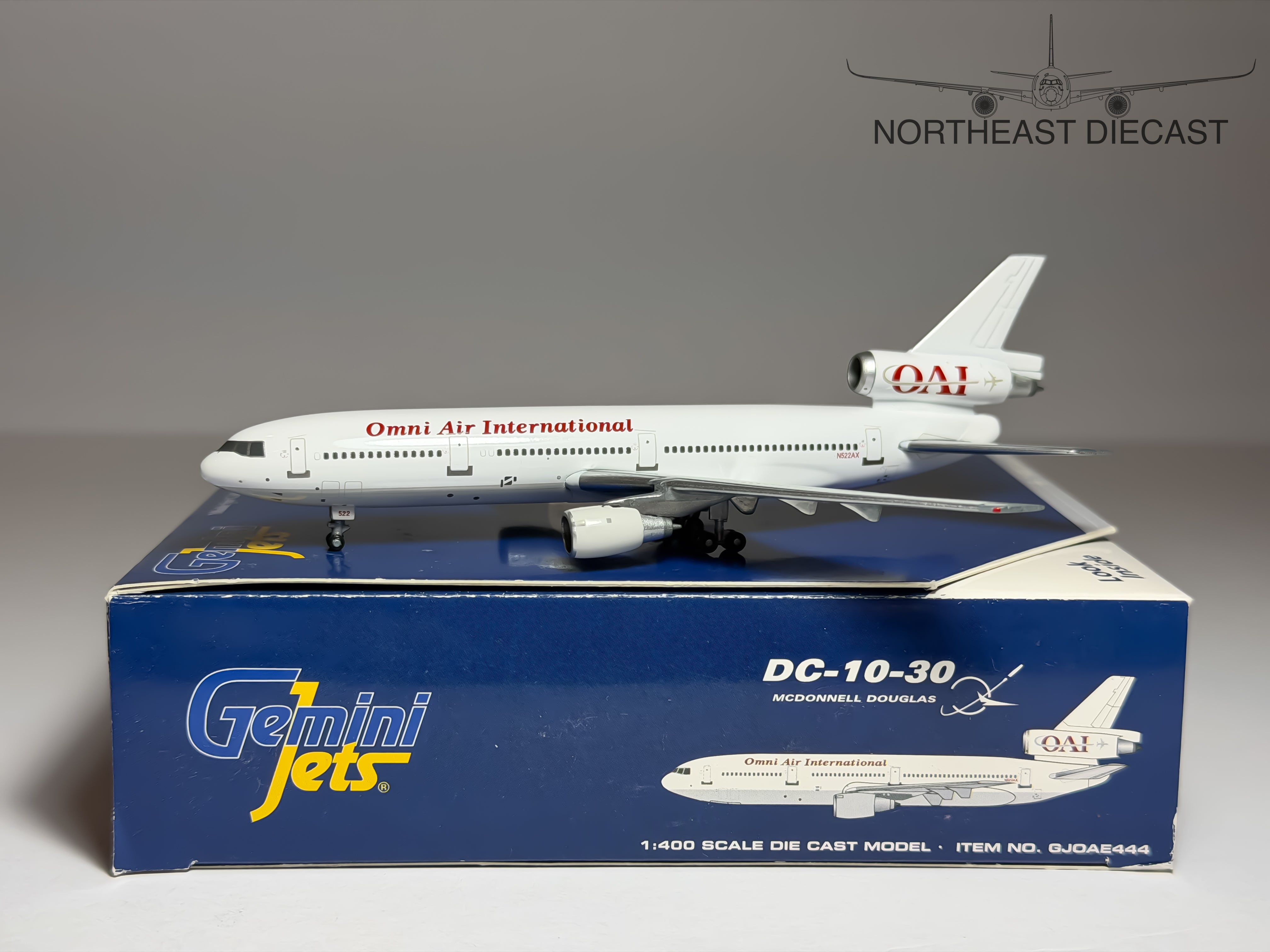 Omni International McDonnell Douglas DC-10-30 1:400 Gemini Jets N522AX (GJOAE444)
