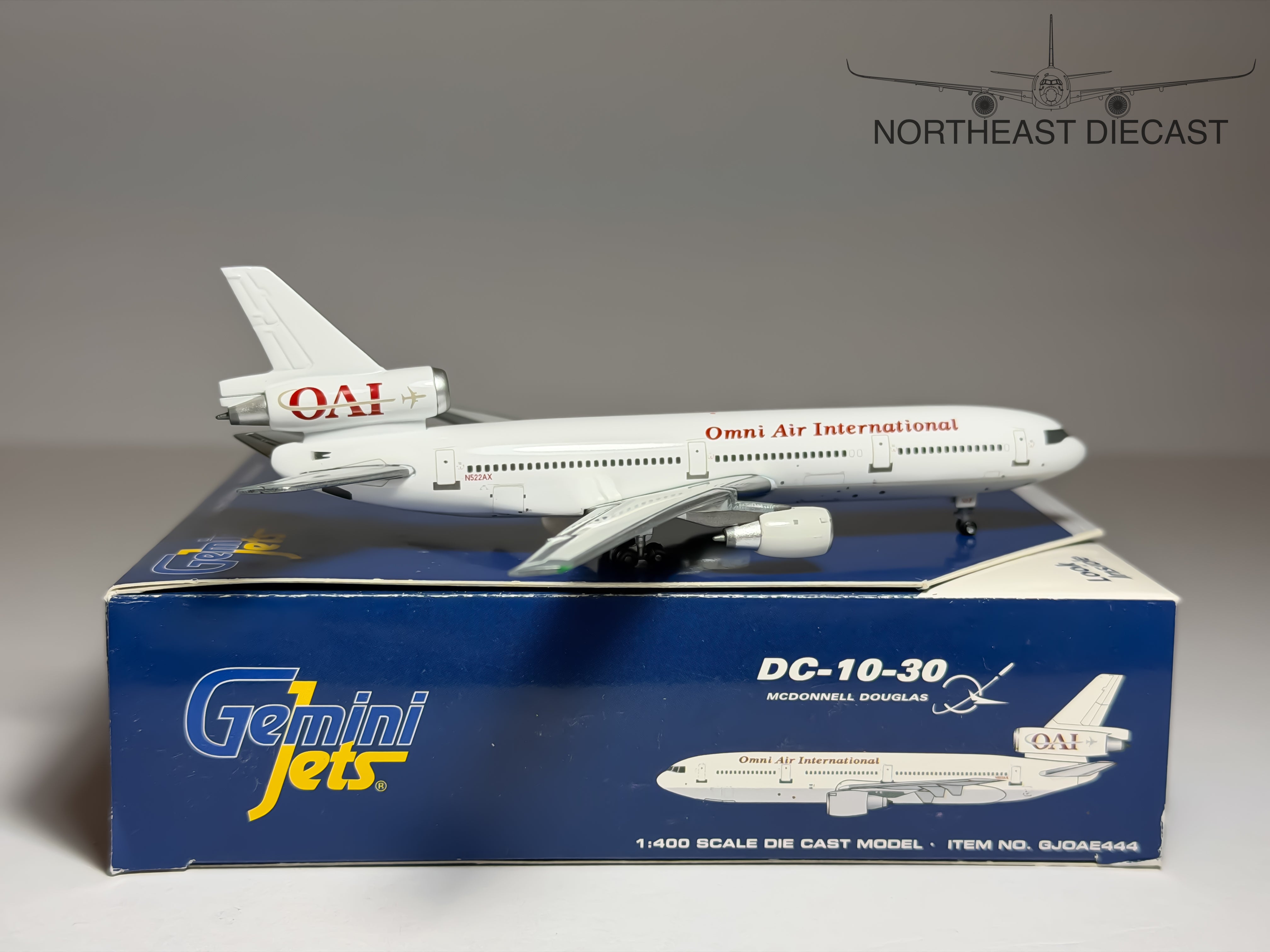 Omni International McDonnell Douglas DC-10-30 1:400 Gemini Jets N522AX (GJOAE444)
