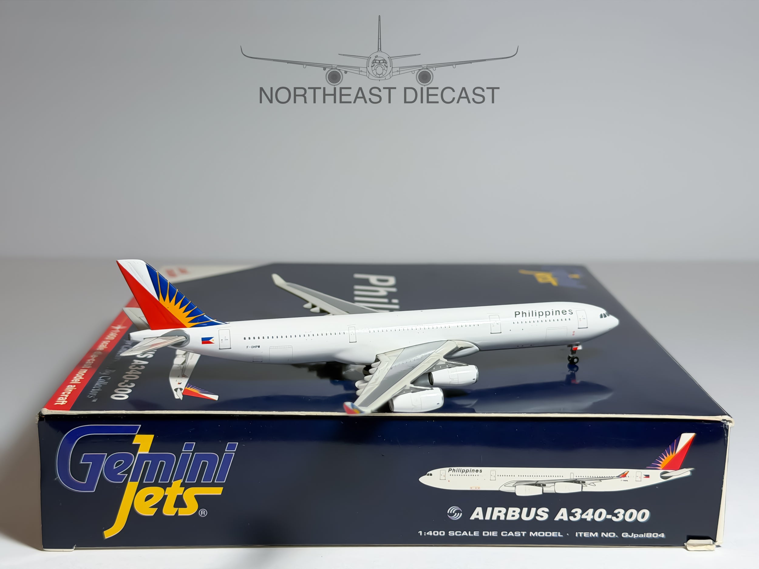 Philippines Airlines Airbus A340-300 1:400 Gemini Jets F-OHPM (GJPAL804)