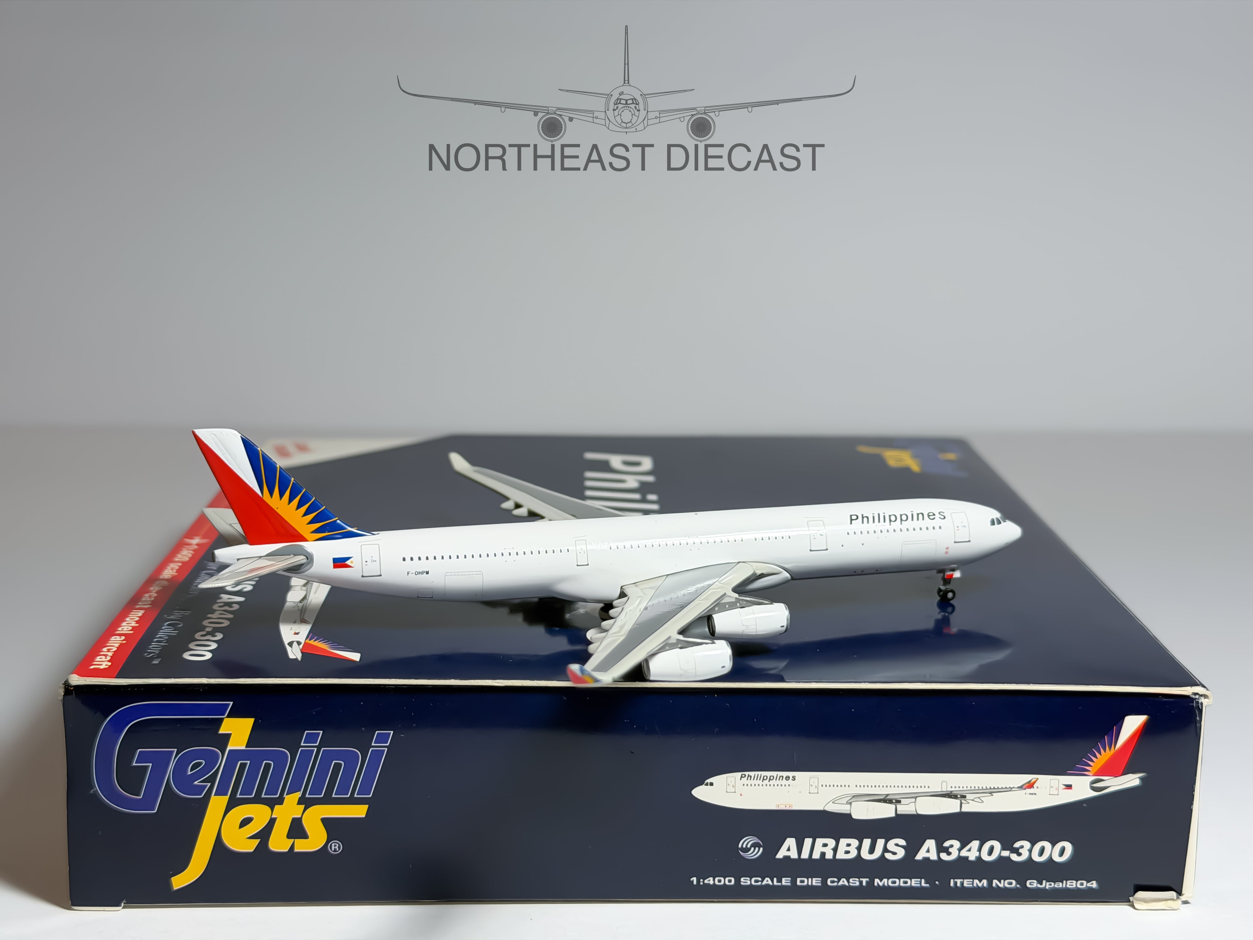Philippines Airlines Airbus A340-300 1:400 Gemini Jets F-OHPM (GJPAL804)
