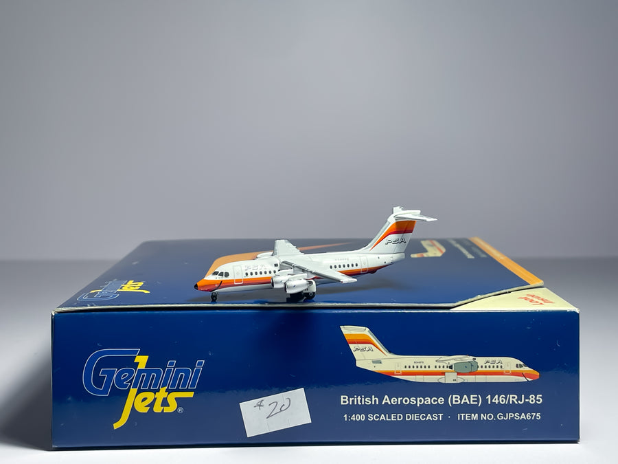 Pacific Southwest Airlines (PSA) BAe 146 (Avro RJ85) 1:400 Gemini Jets N348PS (GJPSA675)