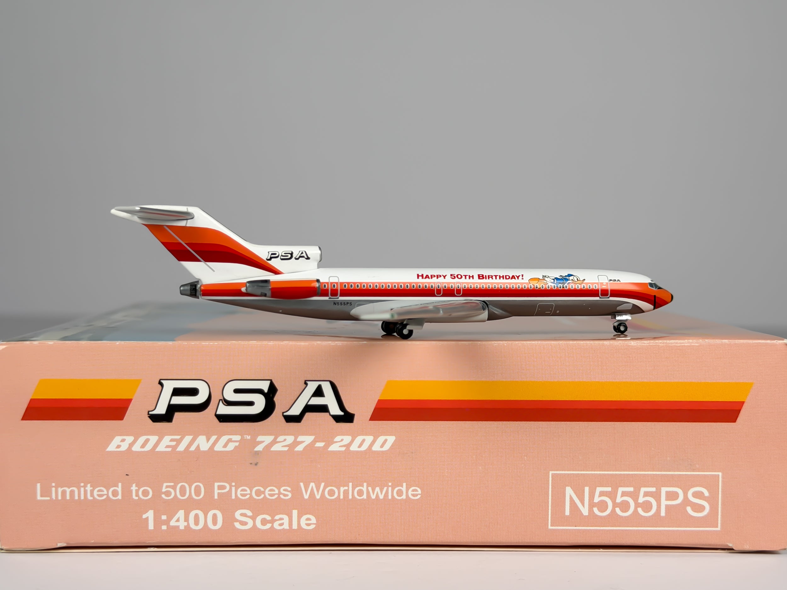 Pacific Southwest Airlines (PSA) Boeing 727-200 1:400 Gemini Jets N555PS (GJPSAN555PS)